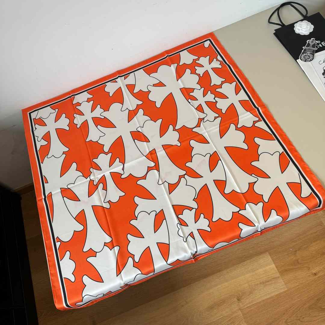 Chrome Heart Square Silk Scarf - DopestKickz