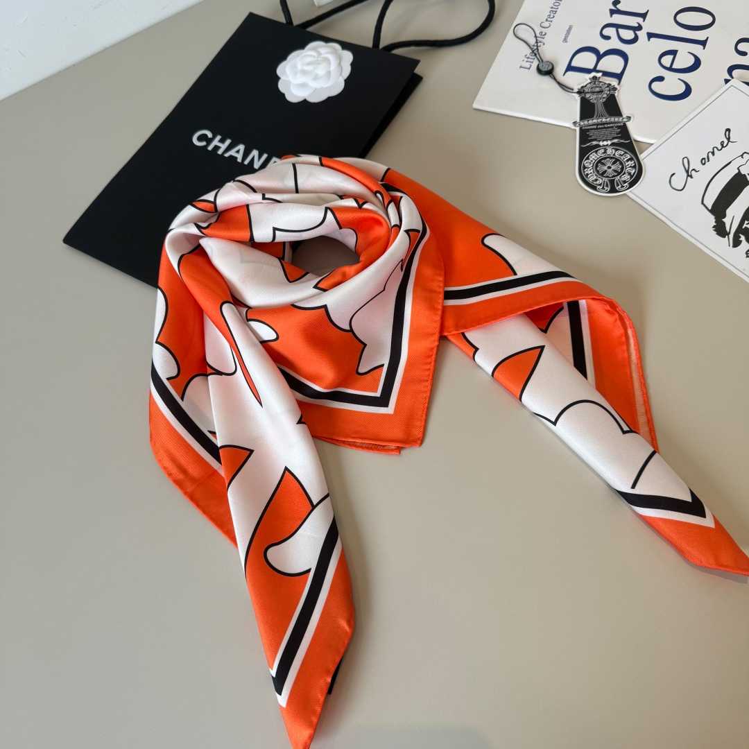 Chrome Heart Square Silk Scarf - DopestKickz