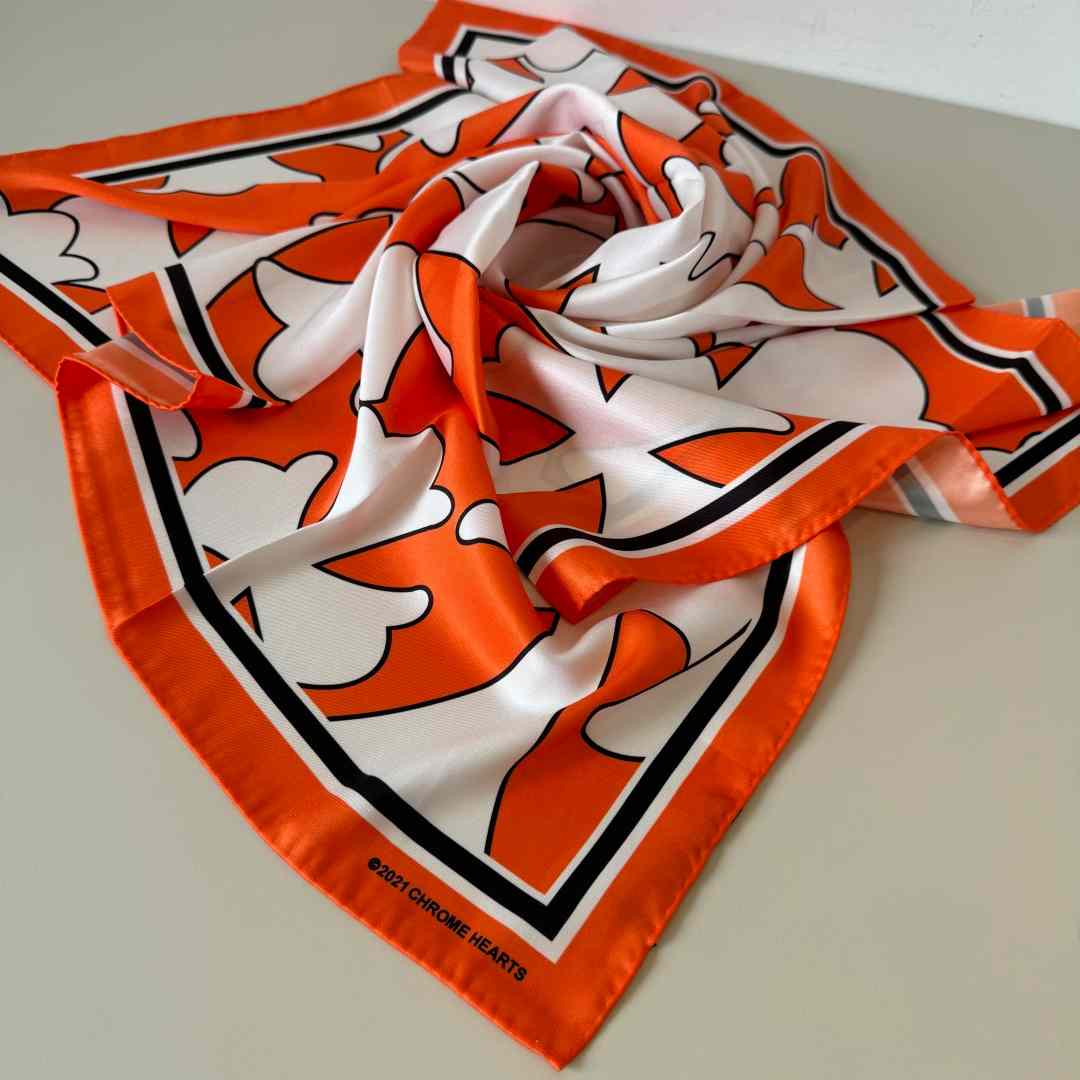 Chrome Heart Square Silk Scarf - DopestKickz
