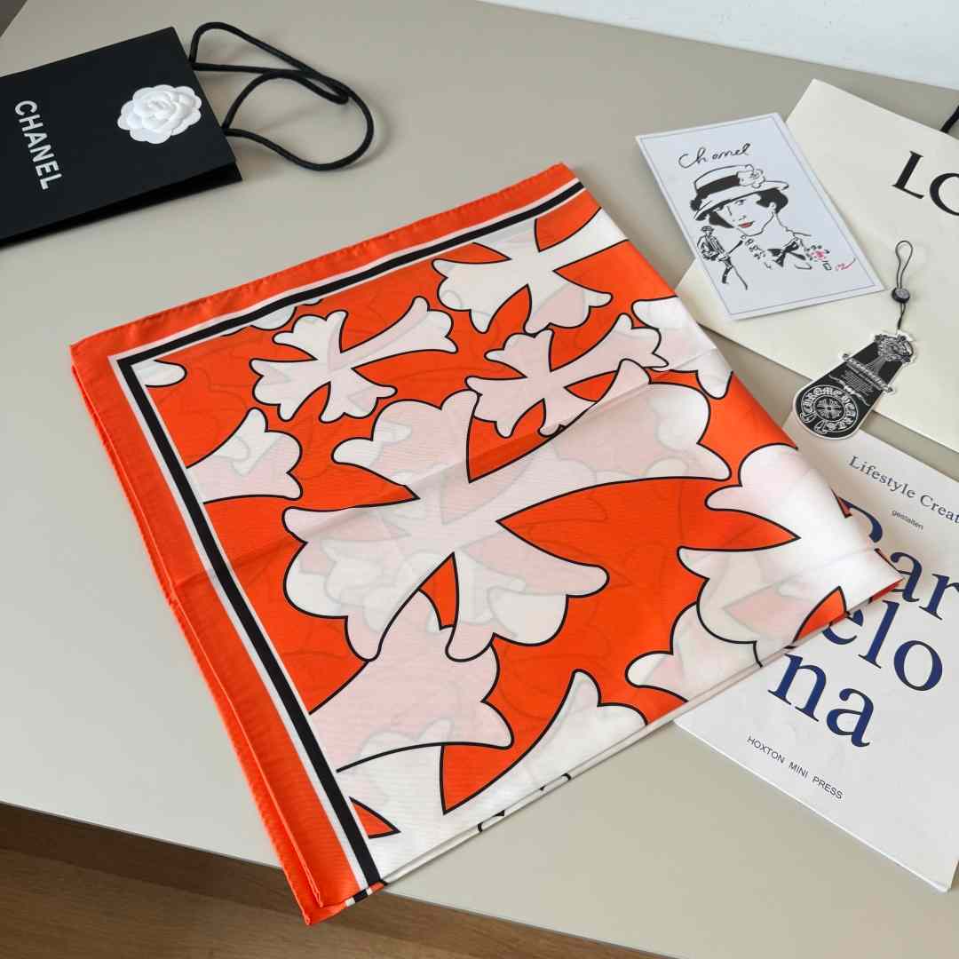 Chrome Heart Square Silk Scarf - DopestKickz