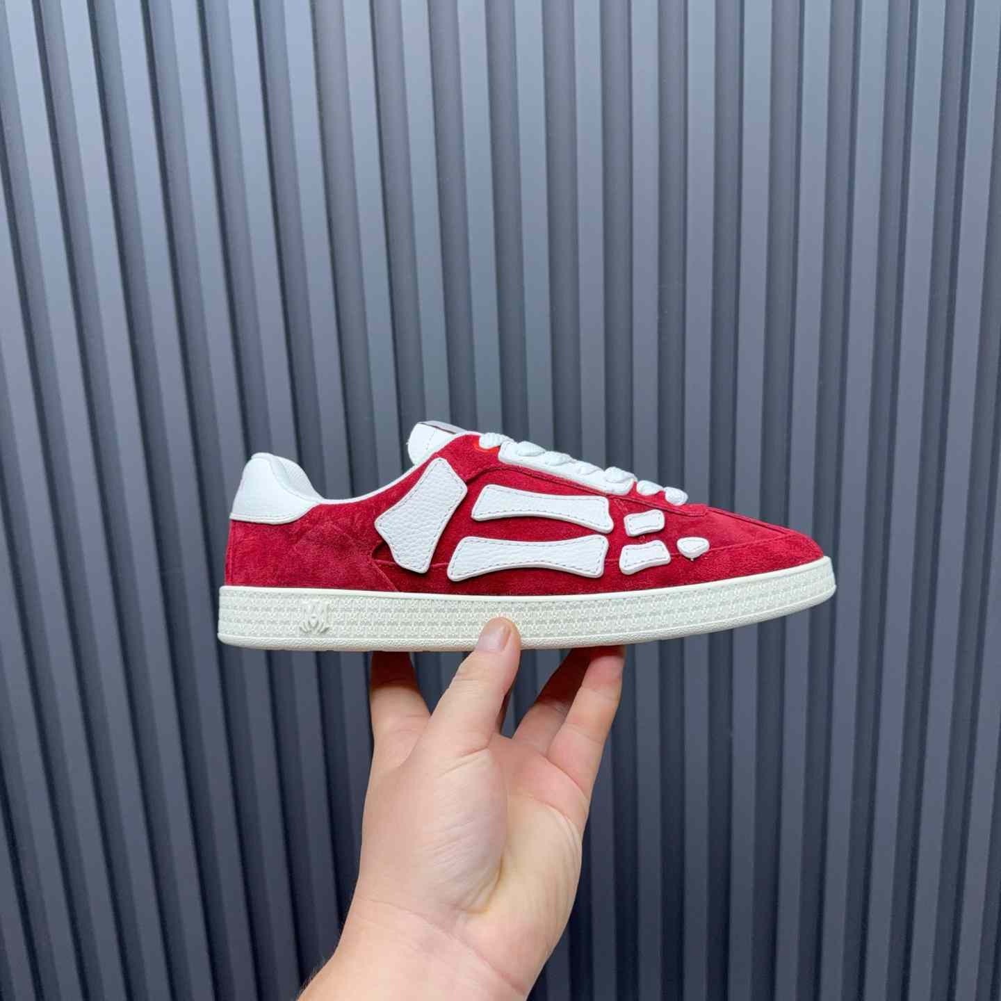 Amiri Pacific 'Bones - Varsity Red' Sneakers - DopestKickz