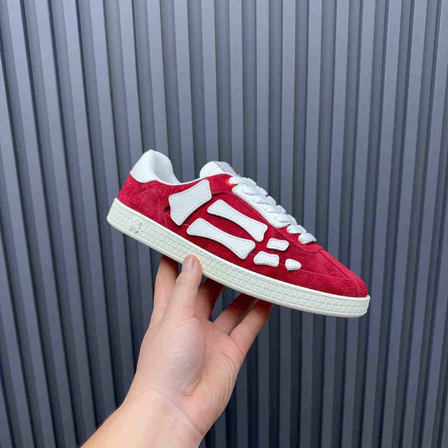 Amiri Pacific 'Bones - Varsity Red' Sneakers - DopestKickz