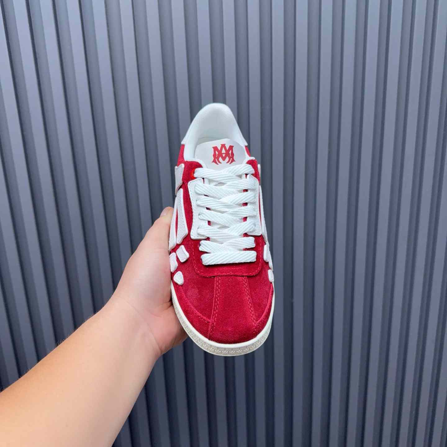 Amiri Pacific 'Bones - Varsity Red' Sneakers - DopestKickz