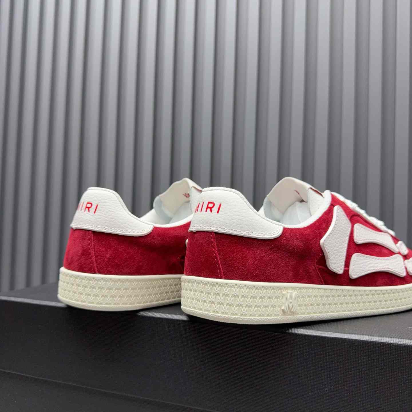 Amiri Pacific 'Bones - Varsity Red' Sneakers - DopestKickz