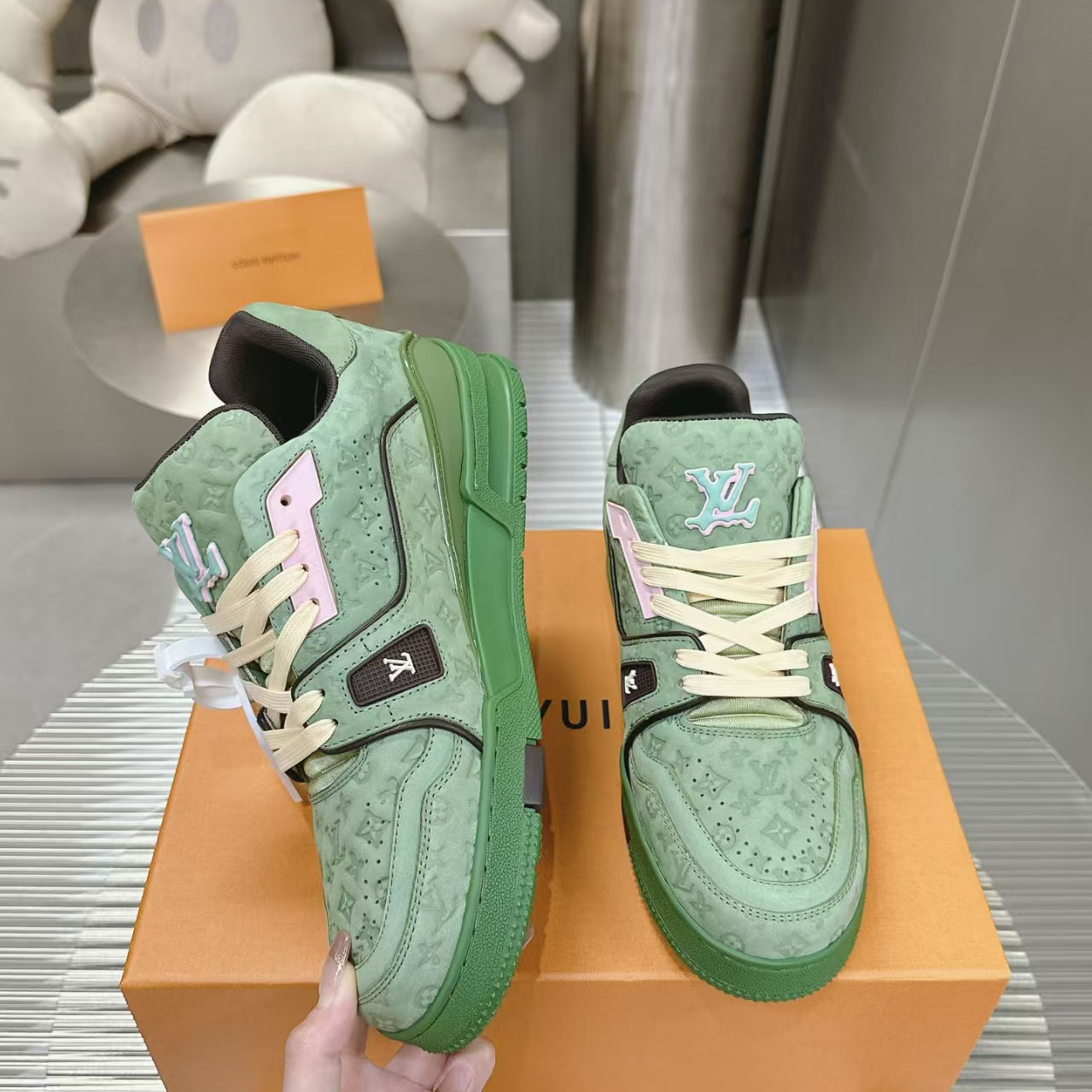 Louis Vuitton  Tyler, The Creator x Louis Vuitton Trainer 'Green' - DopestKickz
