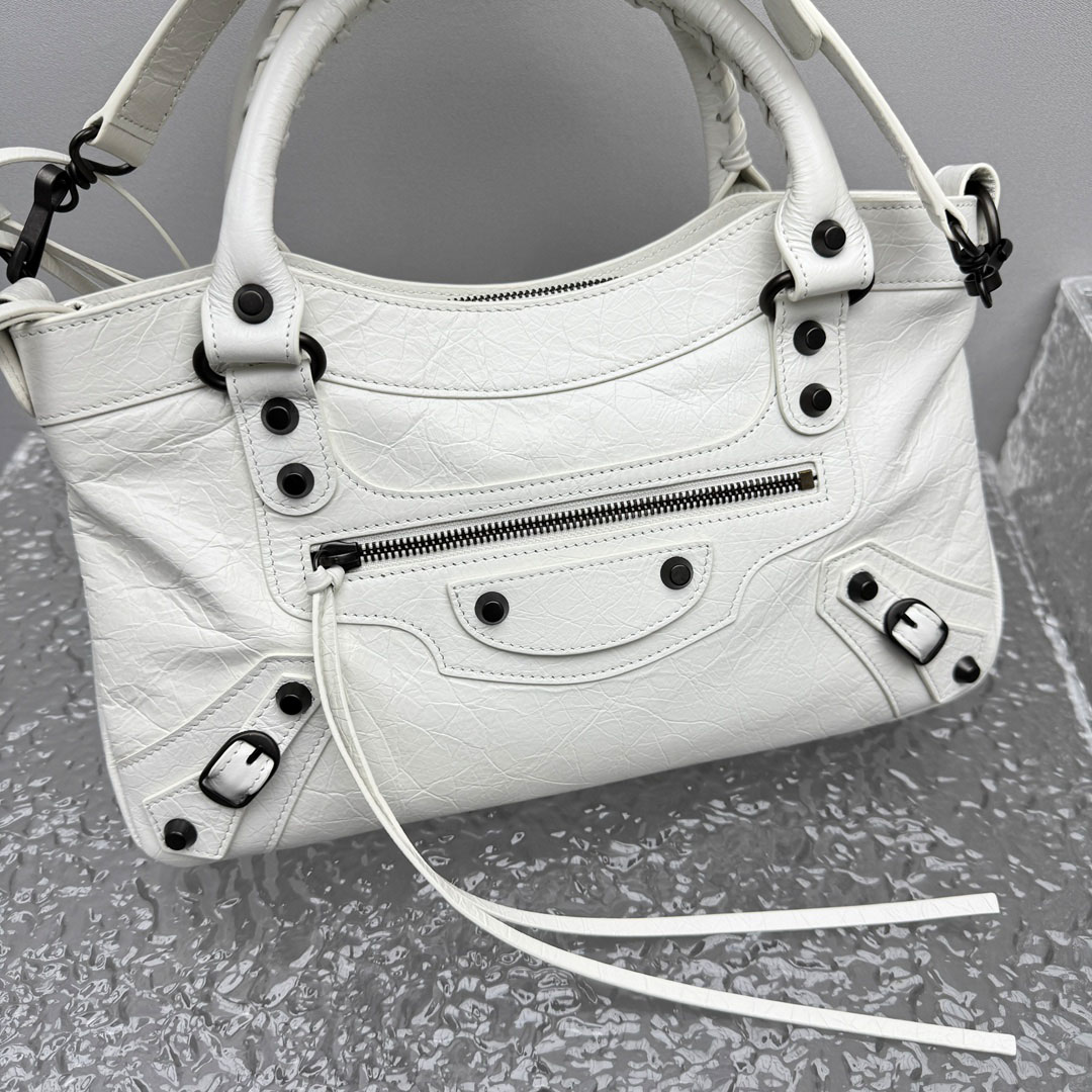 Balenciaga Le City First Bag In White - DopestKickz