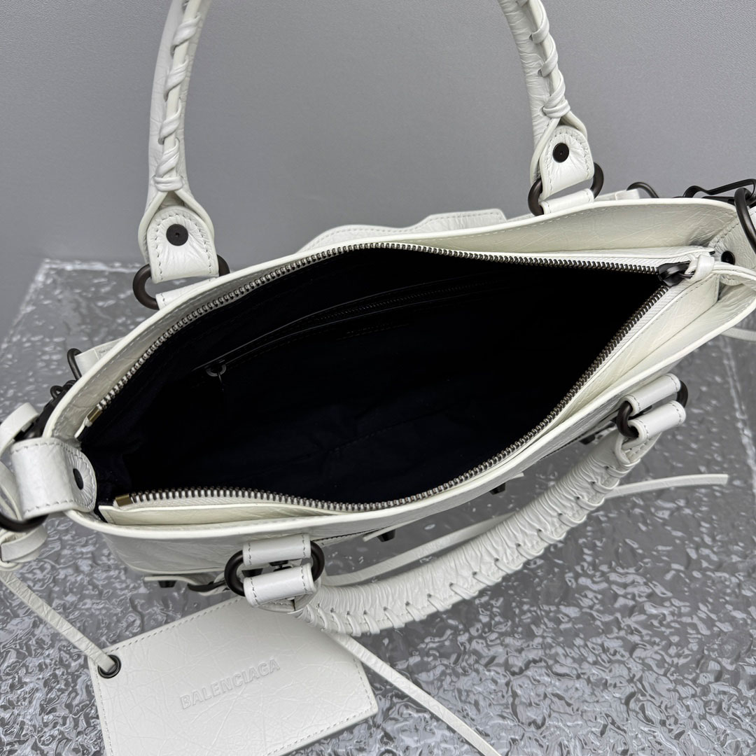 Balenciaga Le City First Bag In White - DopestKickz