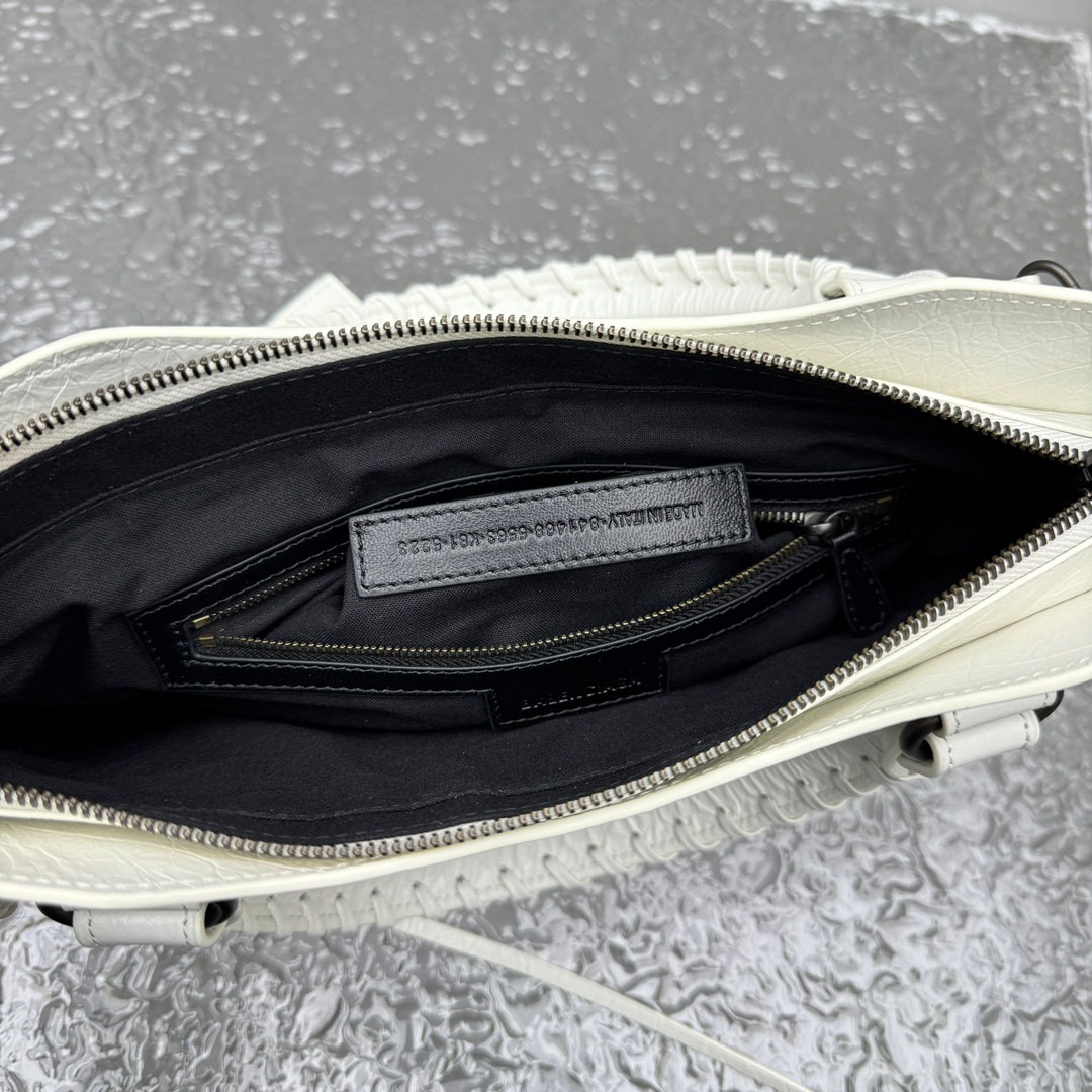 Balenciaga Le City First Bag In White - DopestKickz
