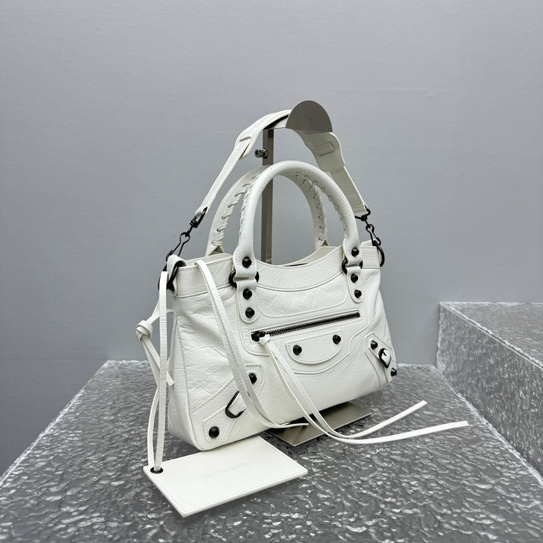 Balenciaga Le City First Bag In White - DopestKickz