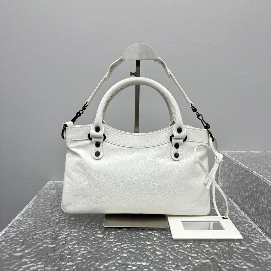 Balenciaga Le City First Bag In White - DopestKickz