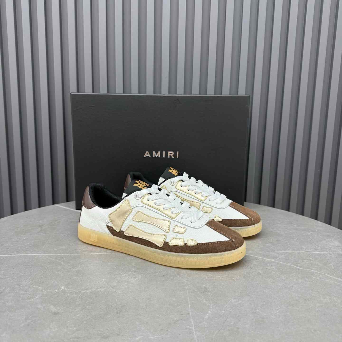 Amiri Pacific Bones Leather Sneakers - DopestKickz