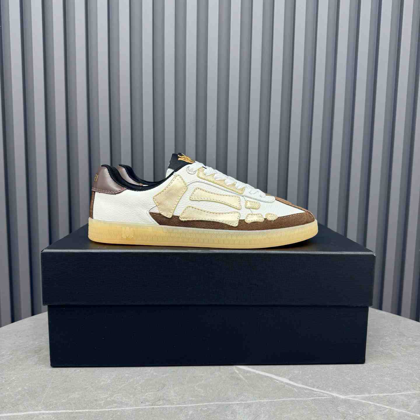 Amiri Pacific Bones Leather Sneakers - DopestKickz