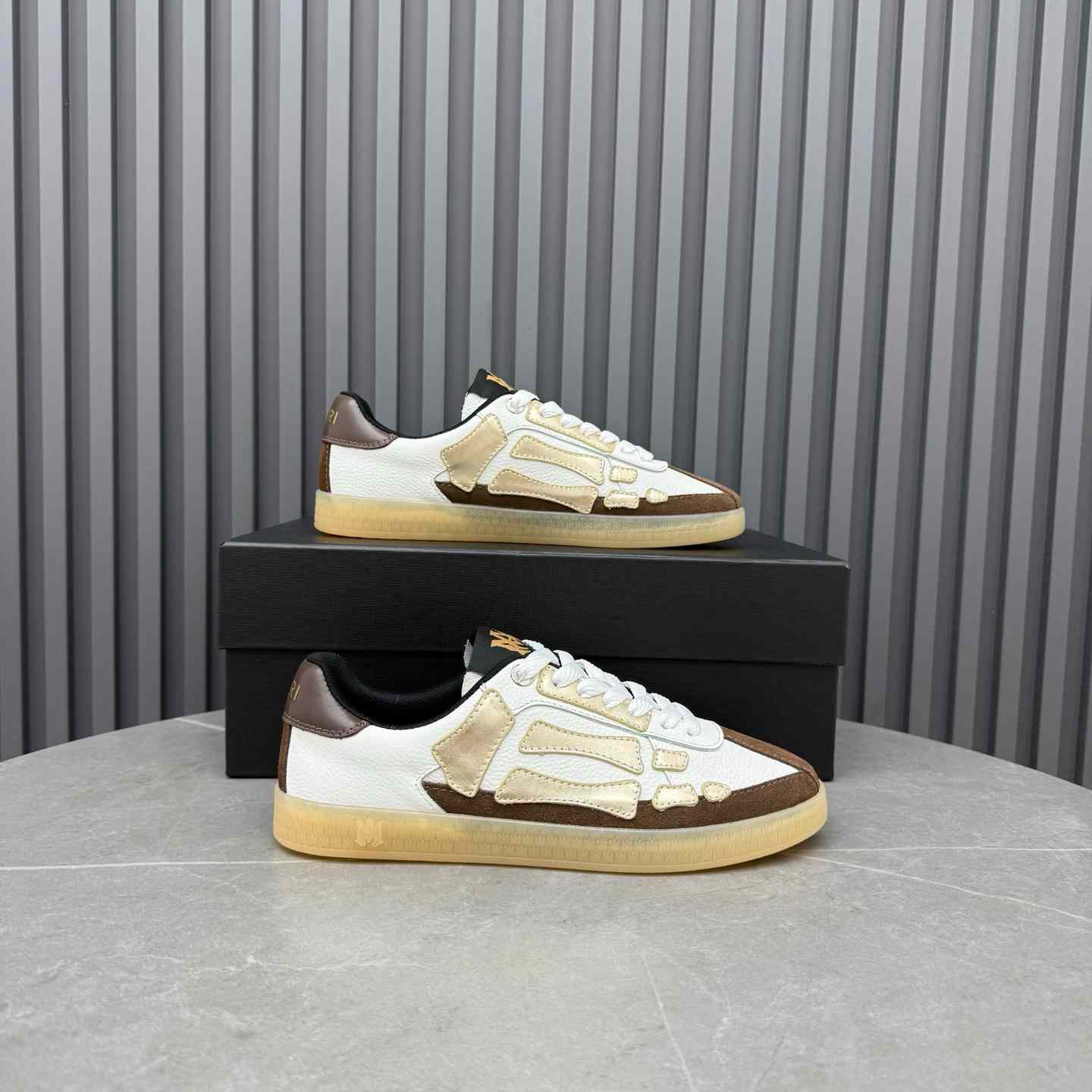 Amiri Pacific Bones Leather Sneakers - DopestKickz