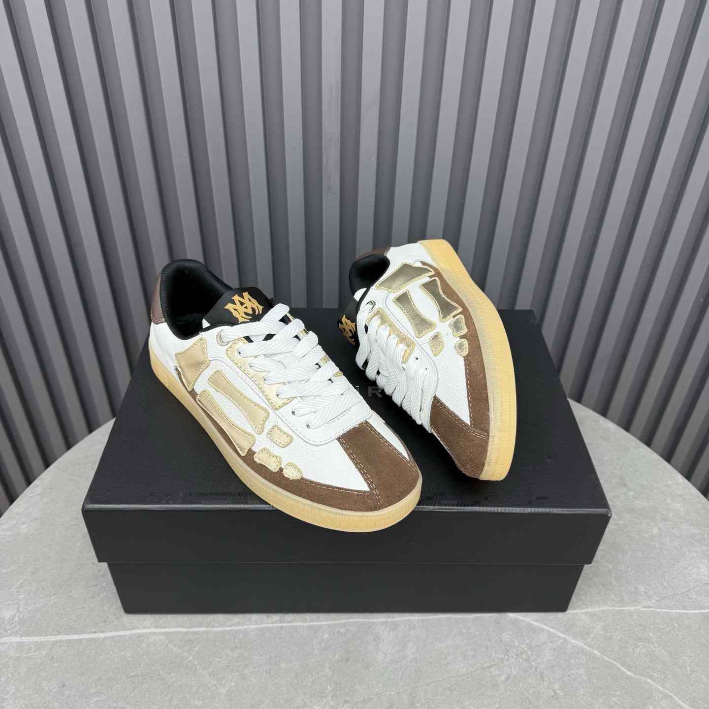 Amiri Pacific Bones Leather Sneakers - DopestKickz