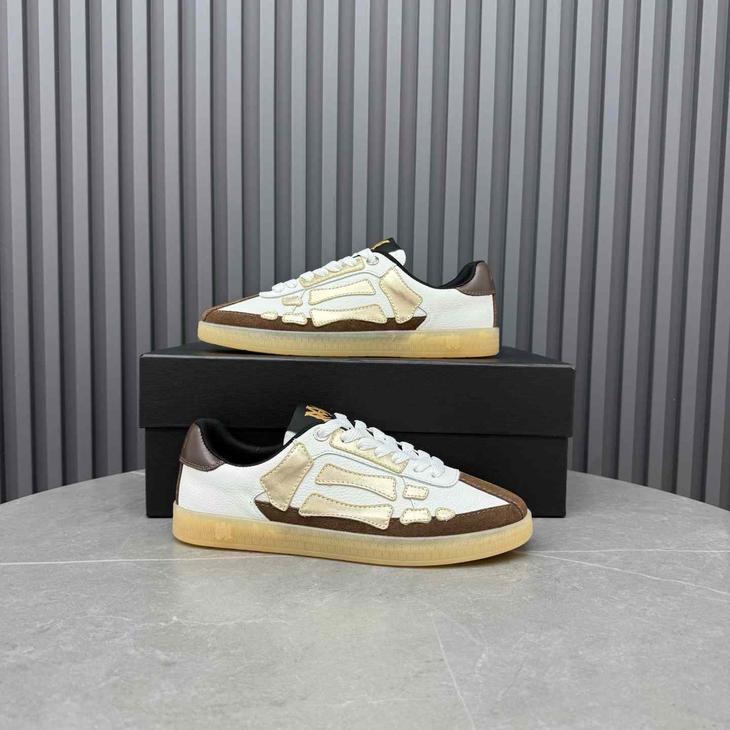 Amiri Pacific Bones Leather Sneakers - DopestKickz