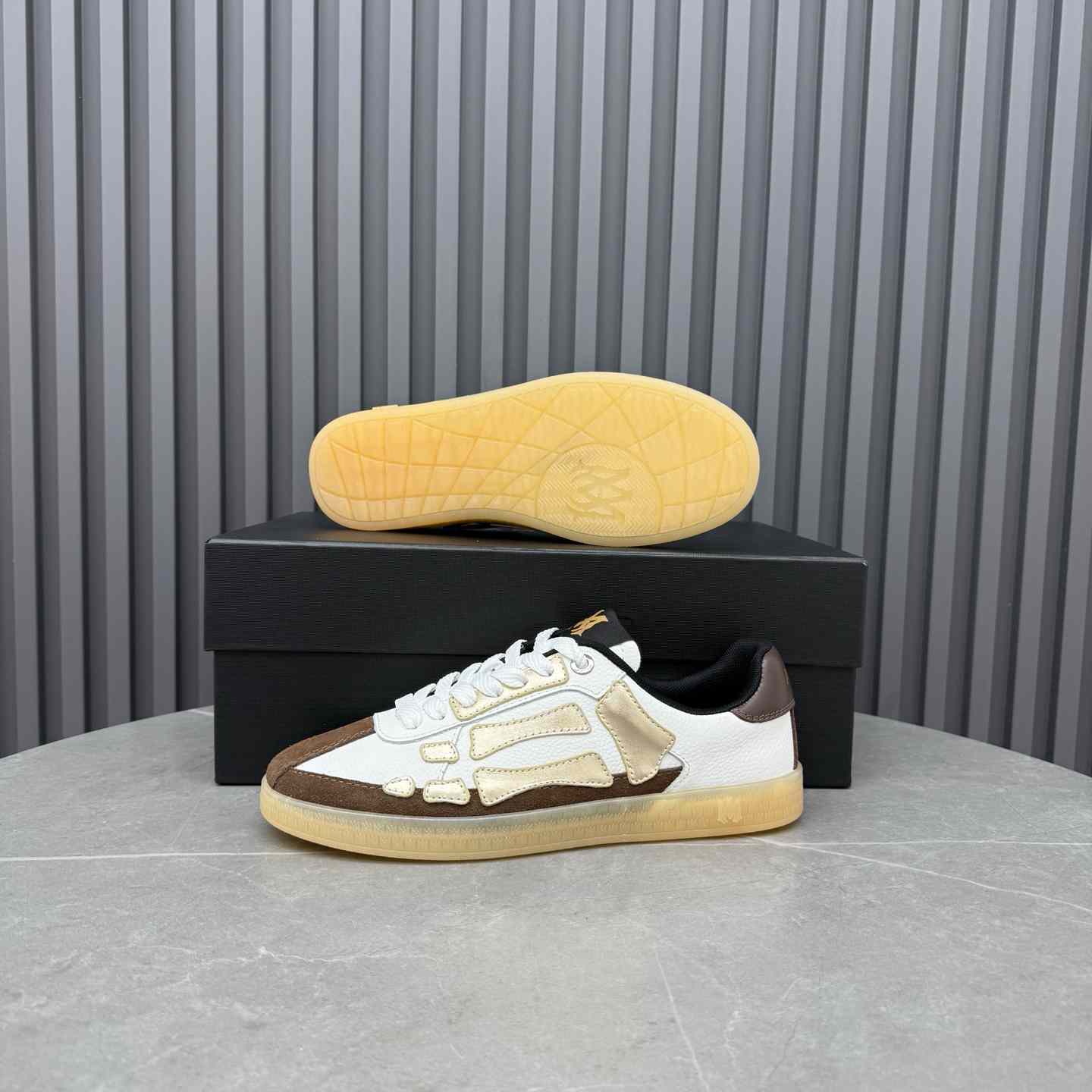 Amiri Pacific Bones Leather Sneakers - DopestKickz