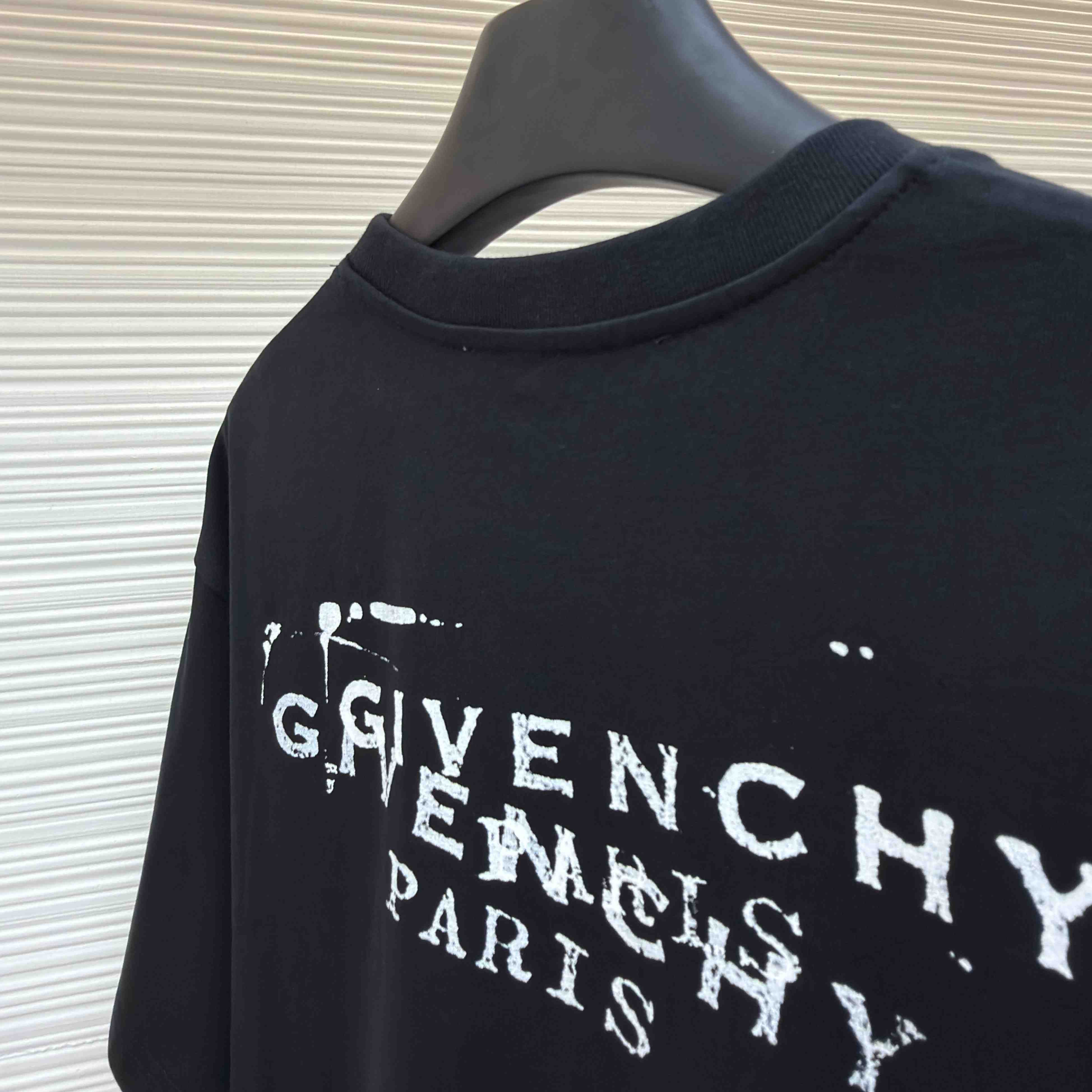 Givenchy Black  Stamp Print T-shirt - DopestKickz