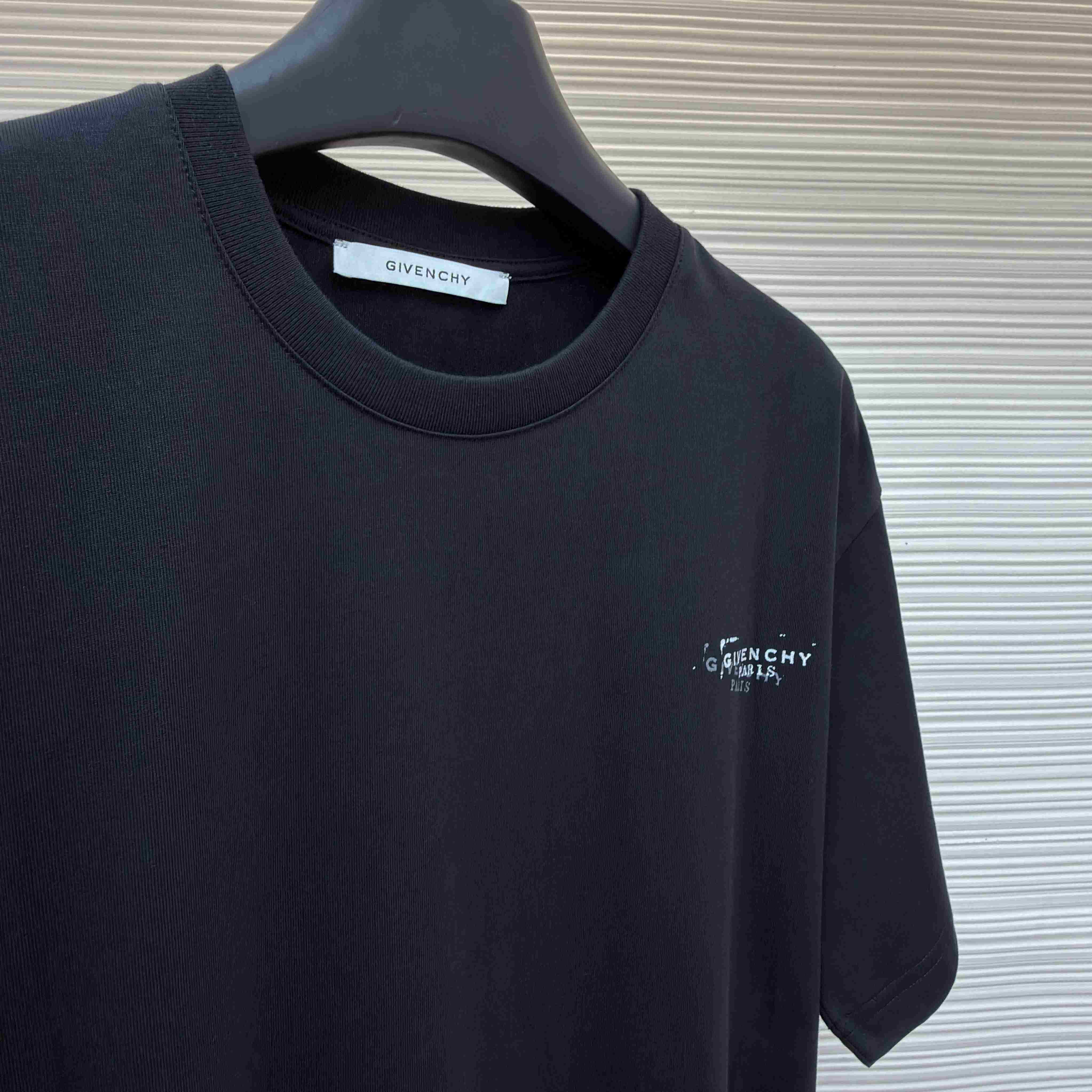 Givenchy Black  Stamp Print T-shirt - DopestKickz