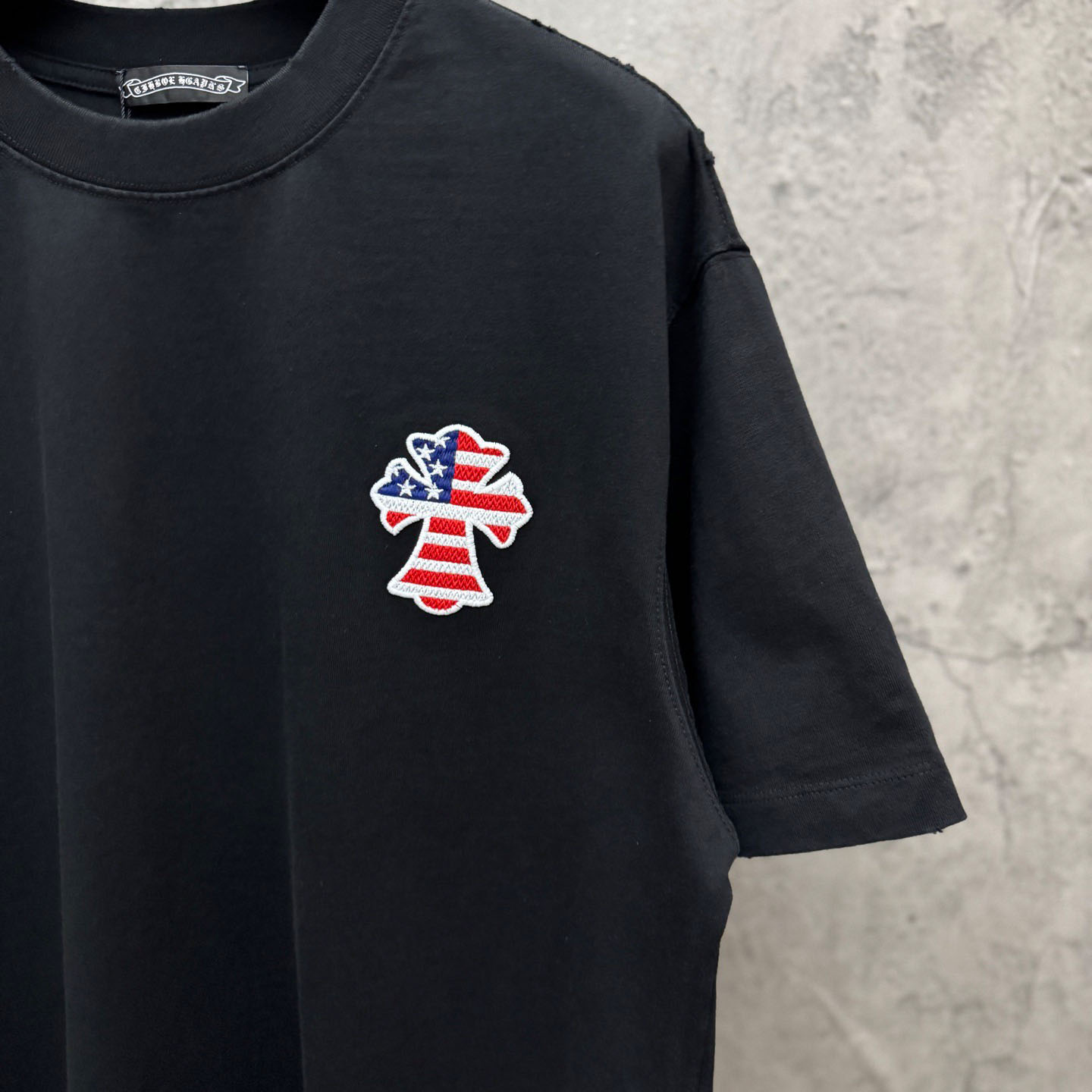 Chrome Hearts Style Cross Graphic Tee 'Black' - DopestKickz