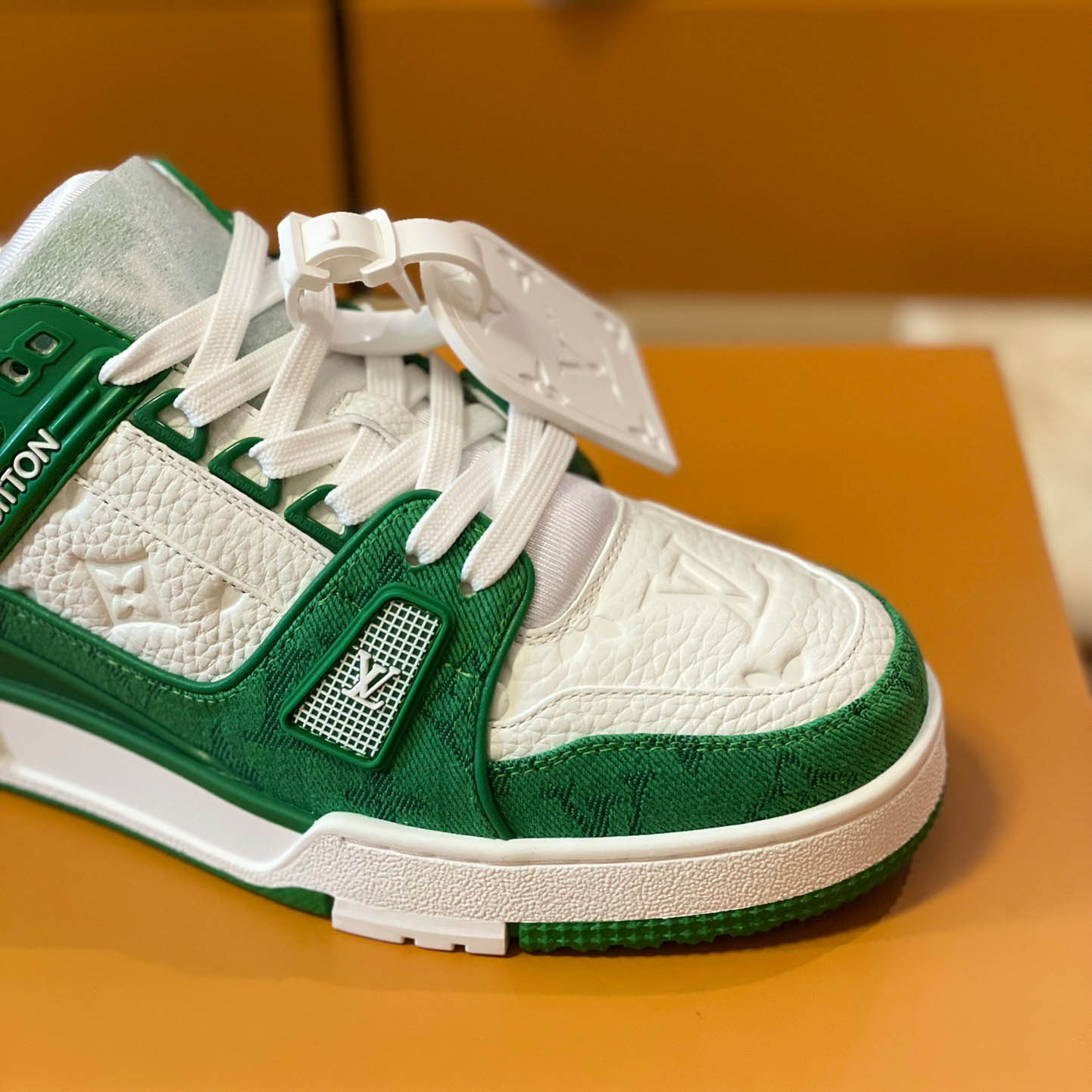 Louis Vuitton Trainer 'Green Monogram Denim' - DopestKickz