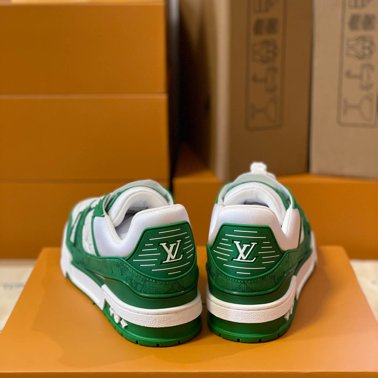 Louis Vuitton Trainer 'Green Monogram Denim' - DopestKickz