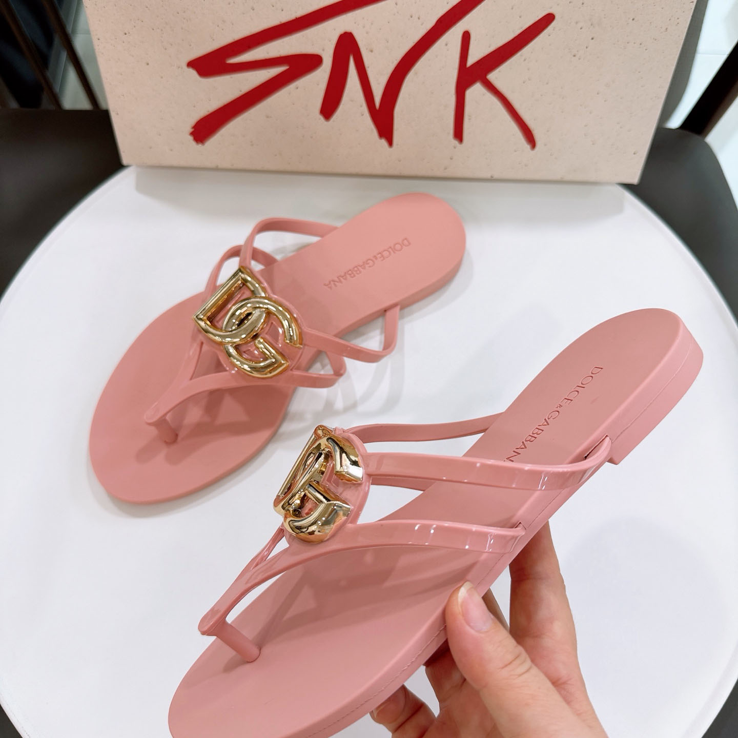 Dolce & Gabbana Rubber Beachwear Slides With Logo - DopestKickz