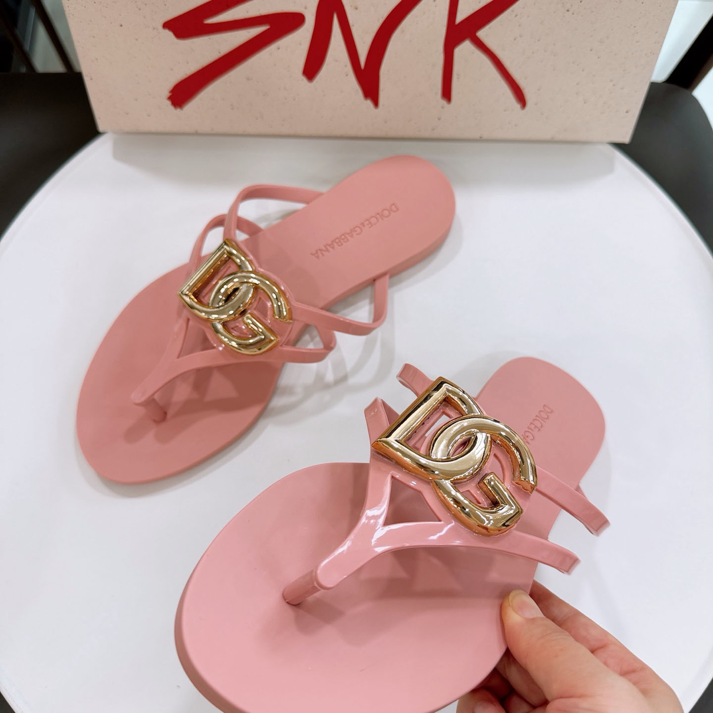 Dolce & Gabbana Rubber Beachwear Slides With Logo - DopestKickz