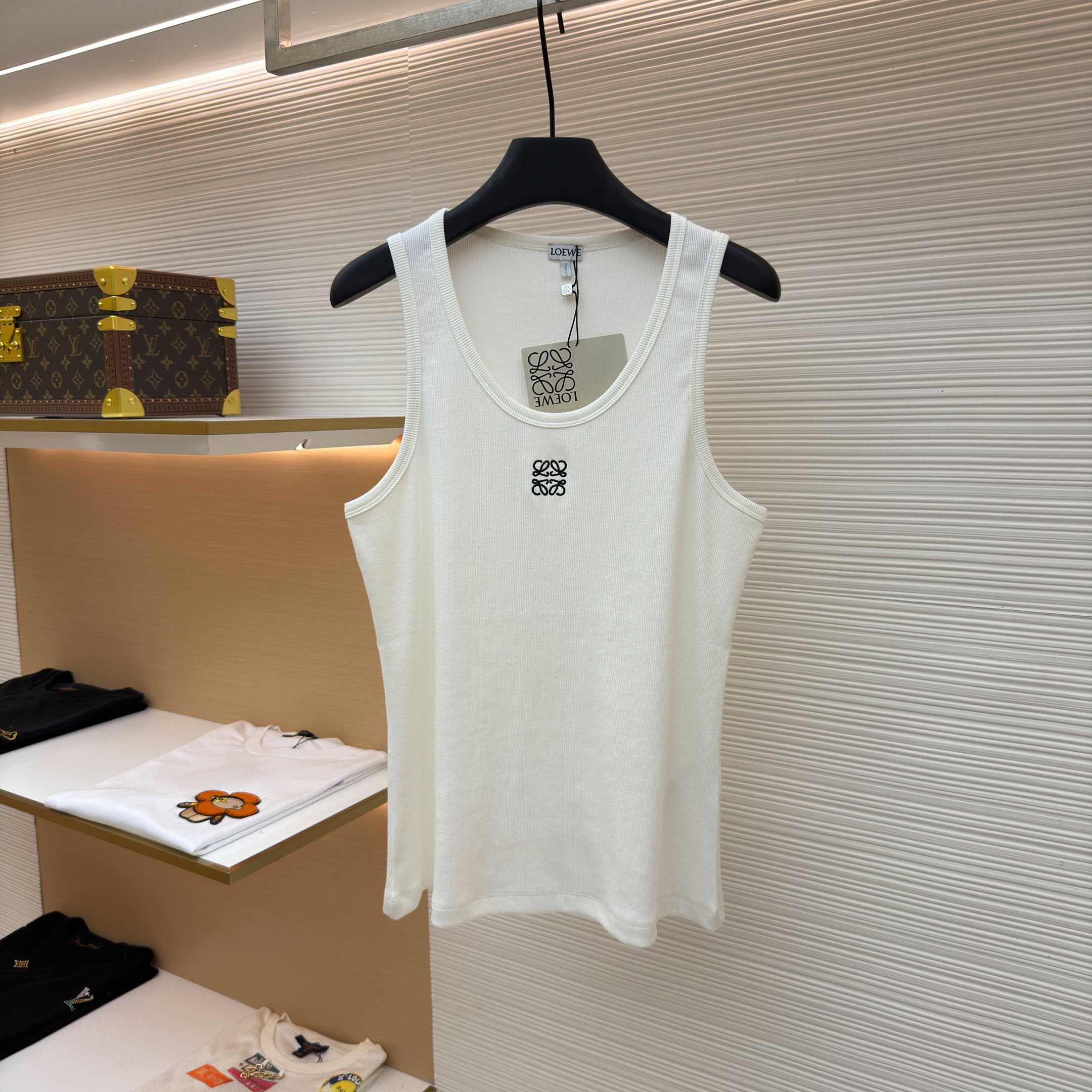 Loewe Anagram Tank Top 'White' - DopestKickz