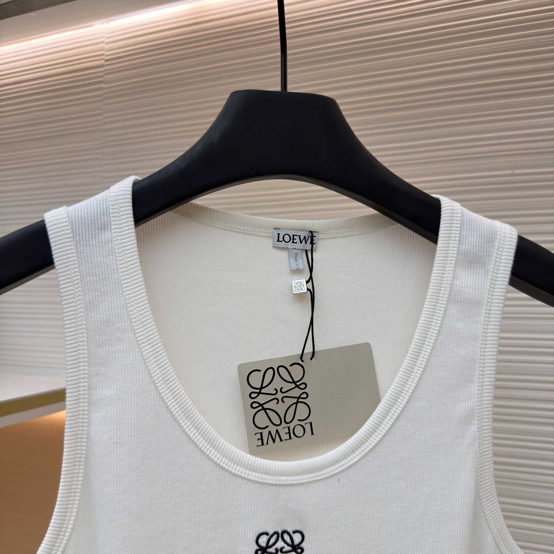 Loewe Anagram Tank Top 'White' - DopestKickz