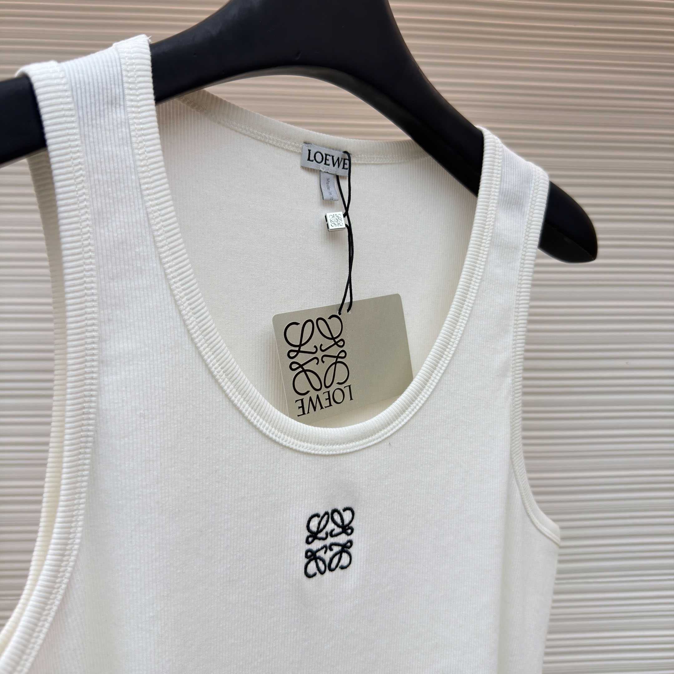 Loewe Anagram Tank Top 'White' - DopestKickz
