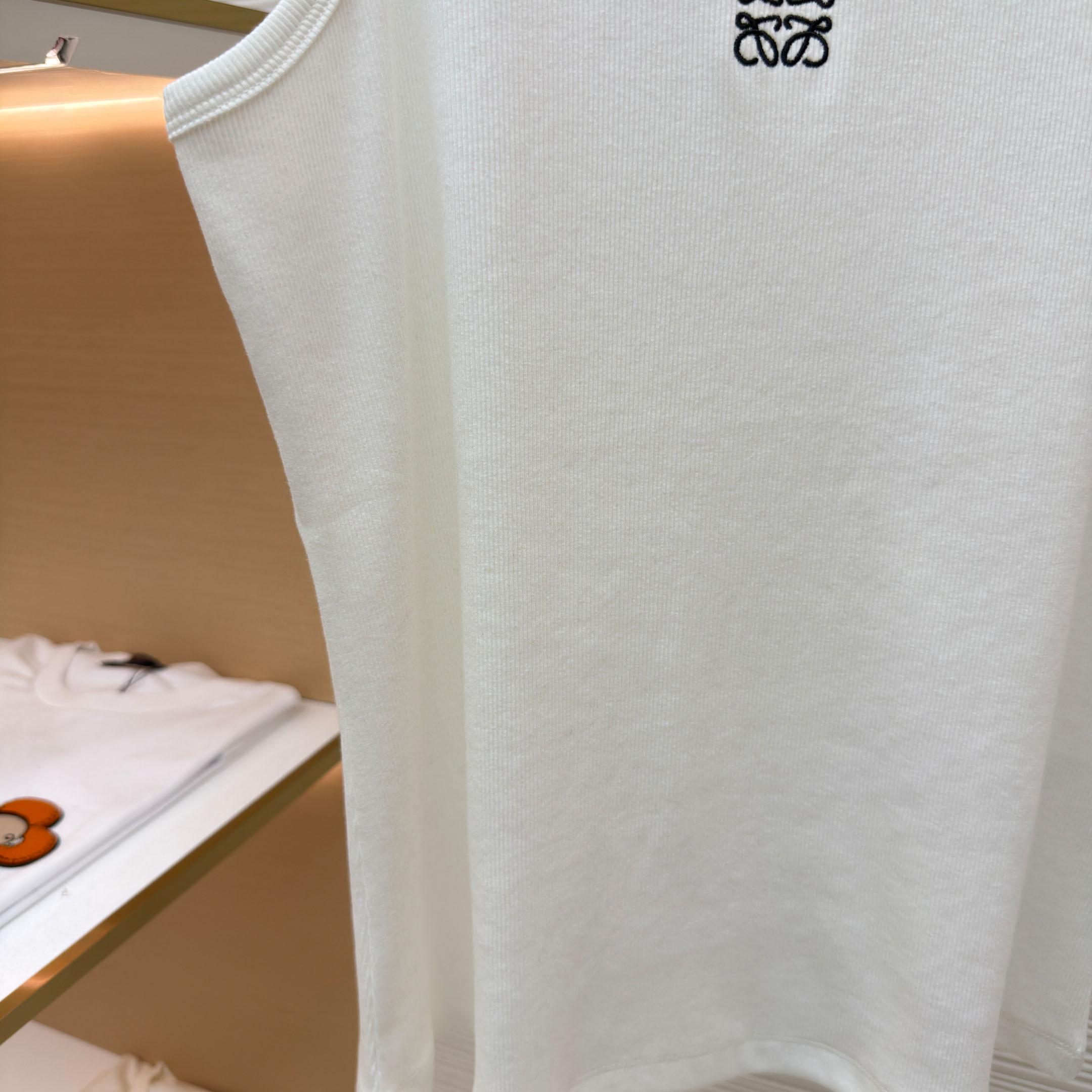 Loewe Anagram Tank Top 'White' - DopestKickz
