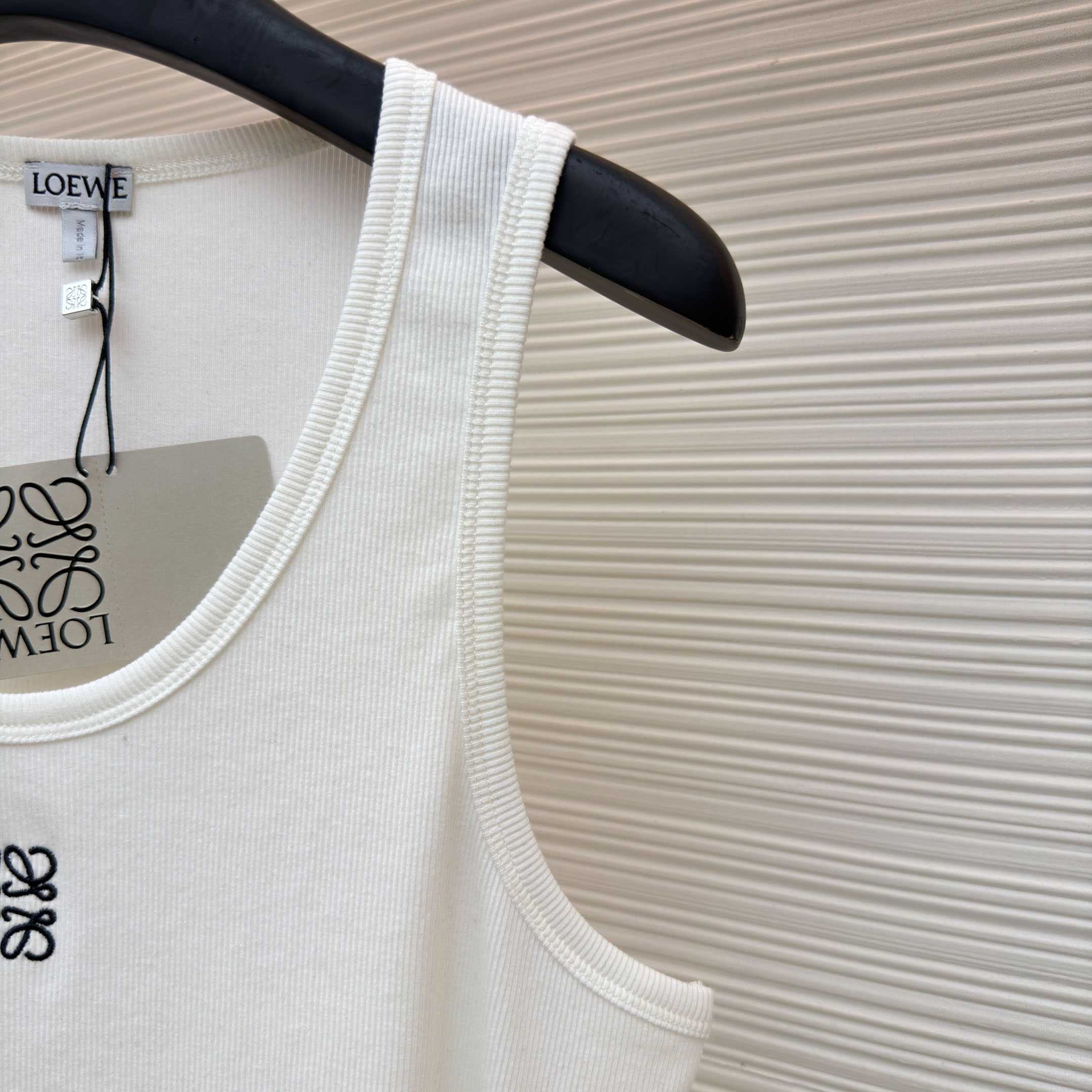 Loewe Anagram Tank Top 'White' - DopestKickz