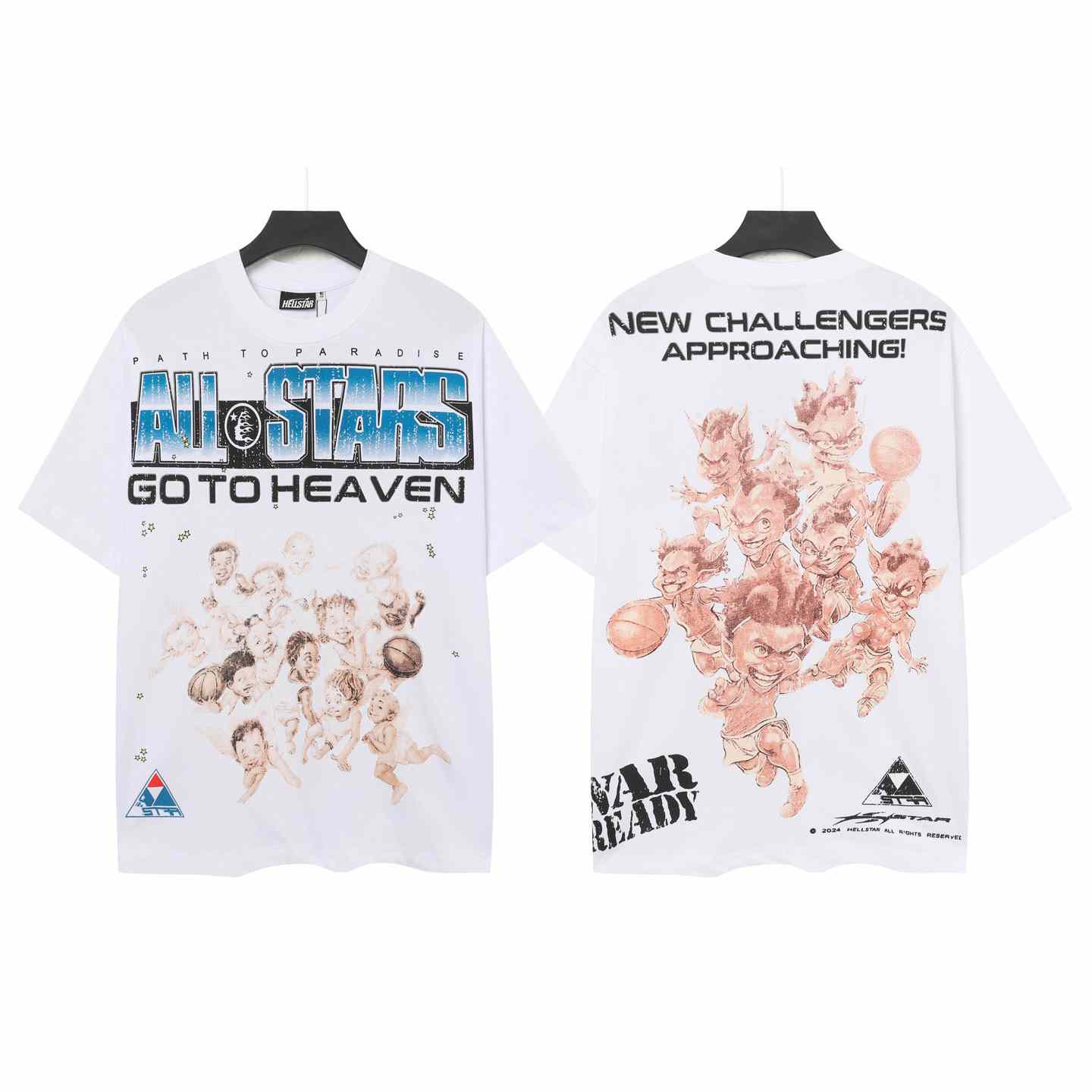 Hellstar All Stars T-Shirt 'White' - DopestKickz