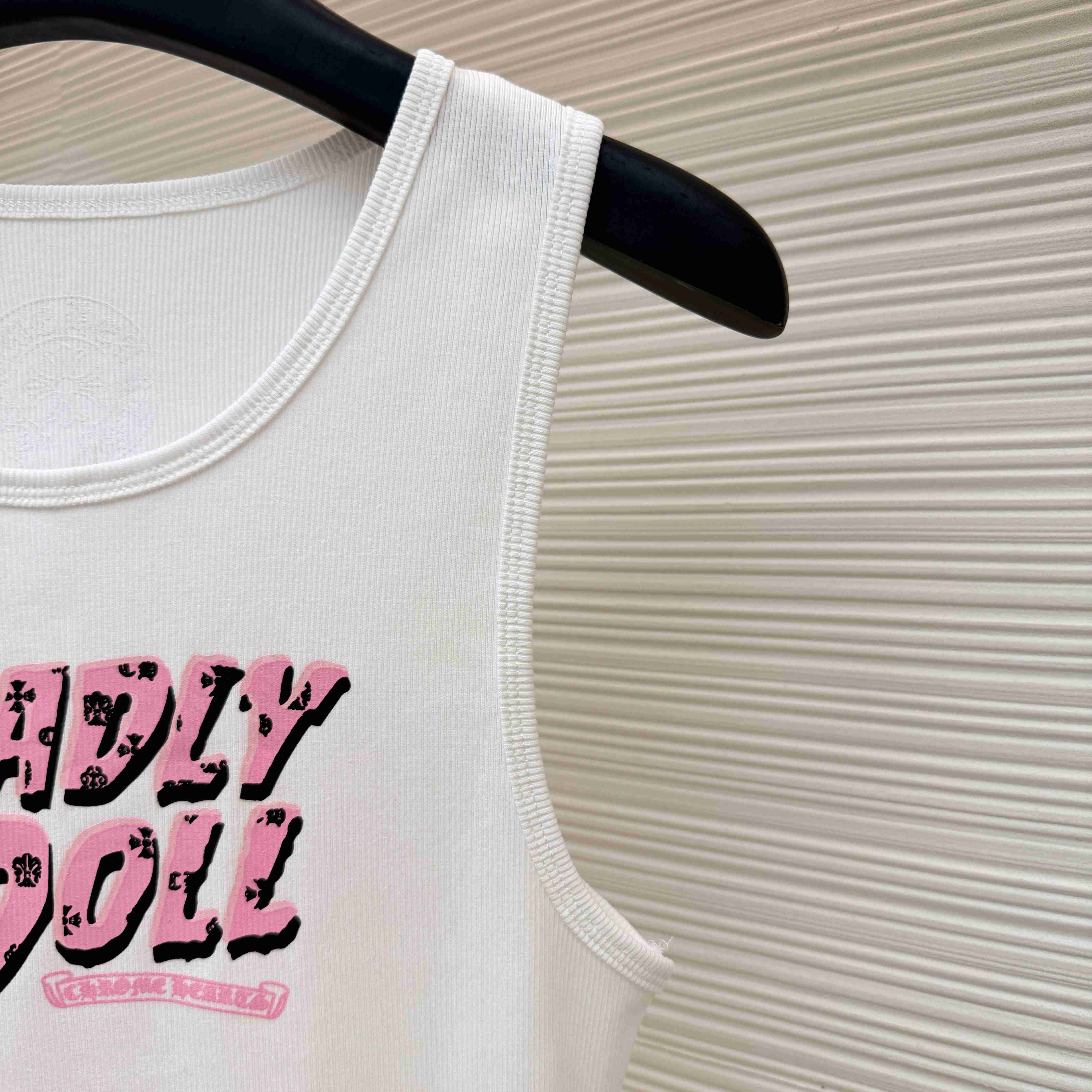 Chrome Hearts White Deadly Doll Rib Tank Top - DopestKickz