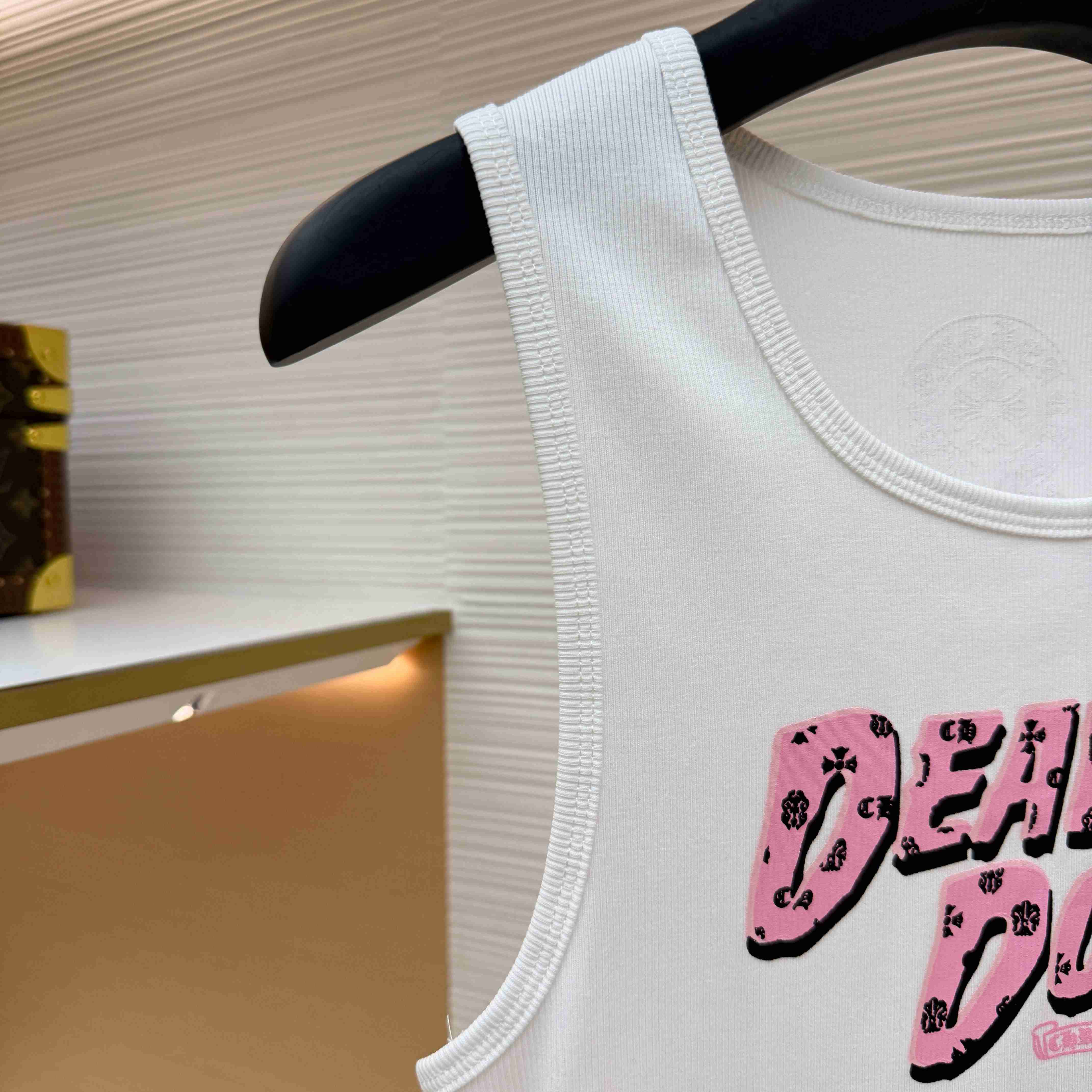 Chrome Hearts White Deadly Doll Rib Tank Top - DopestKickz