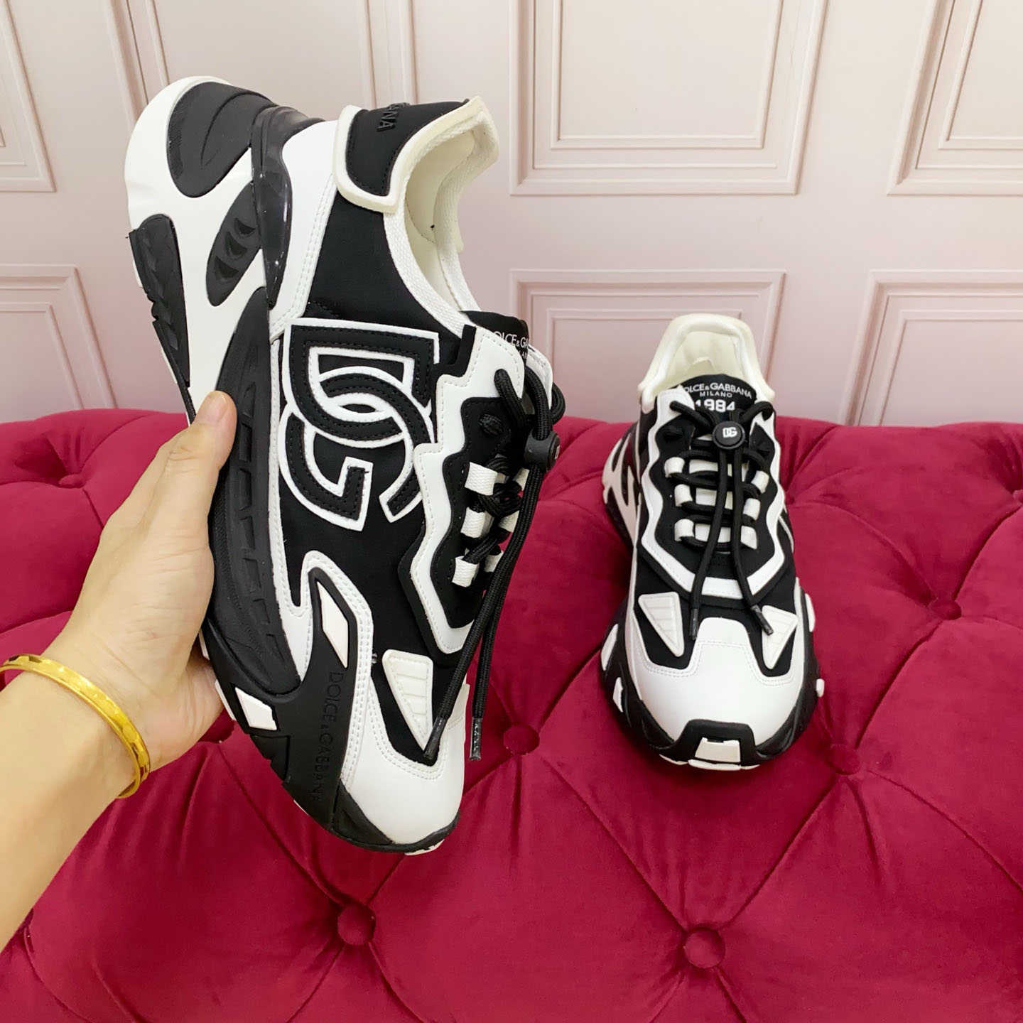Dolce & Gabbana Day Faster Sneakers In Fabric - DopestKickz