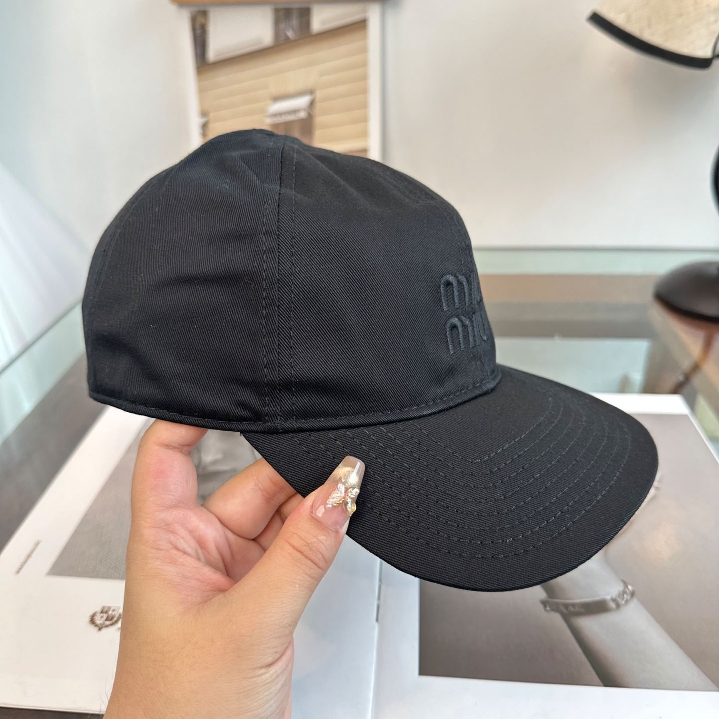 Miu Miu Denim Baseball Cap - DopestKickz