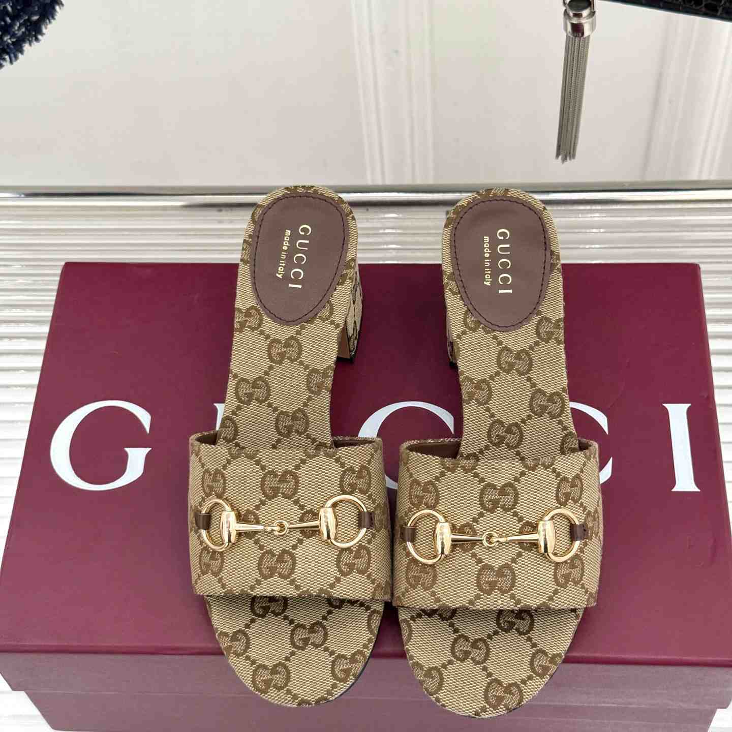 Gucci Women's slide sandal with Horsebit - DopestKickz