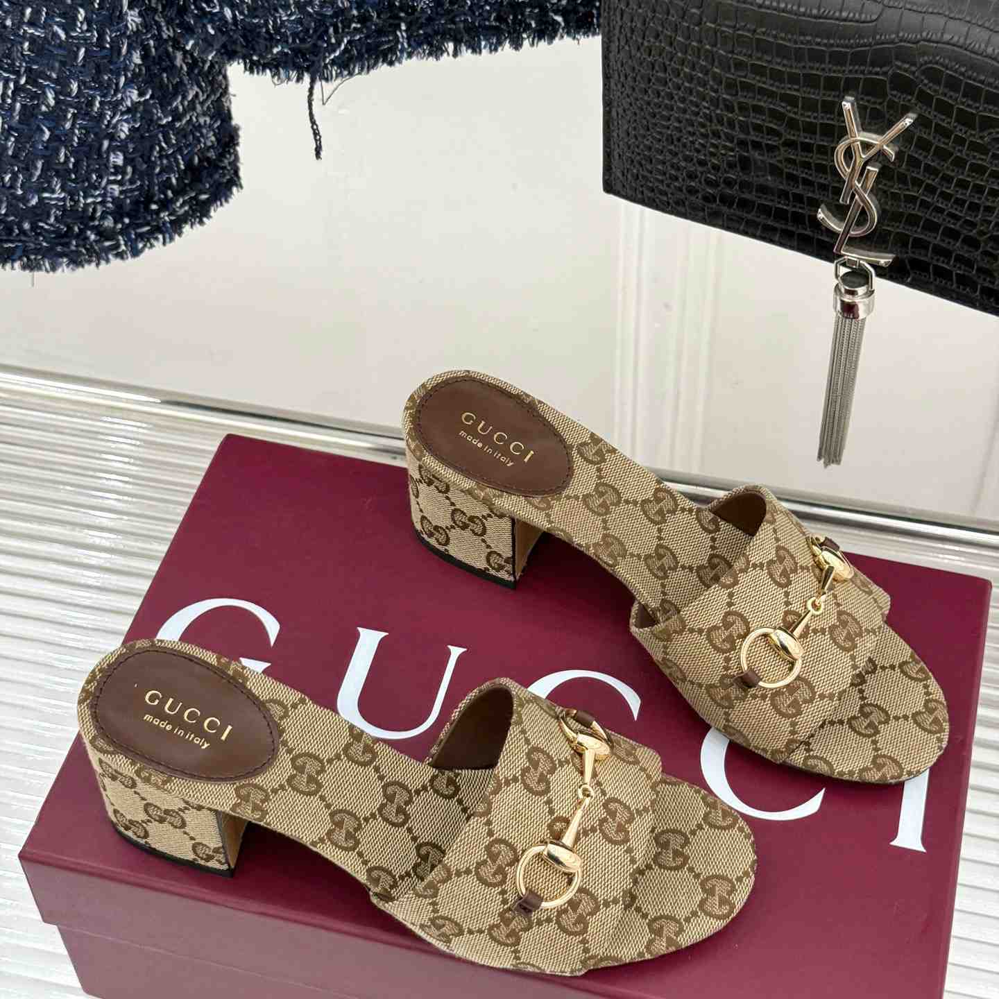 Gucci Women's slide sandal with Horsebit - DopestKickz