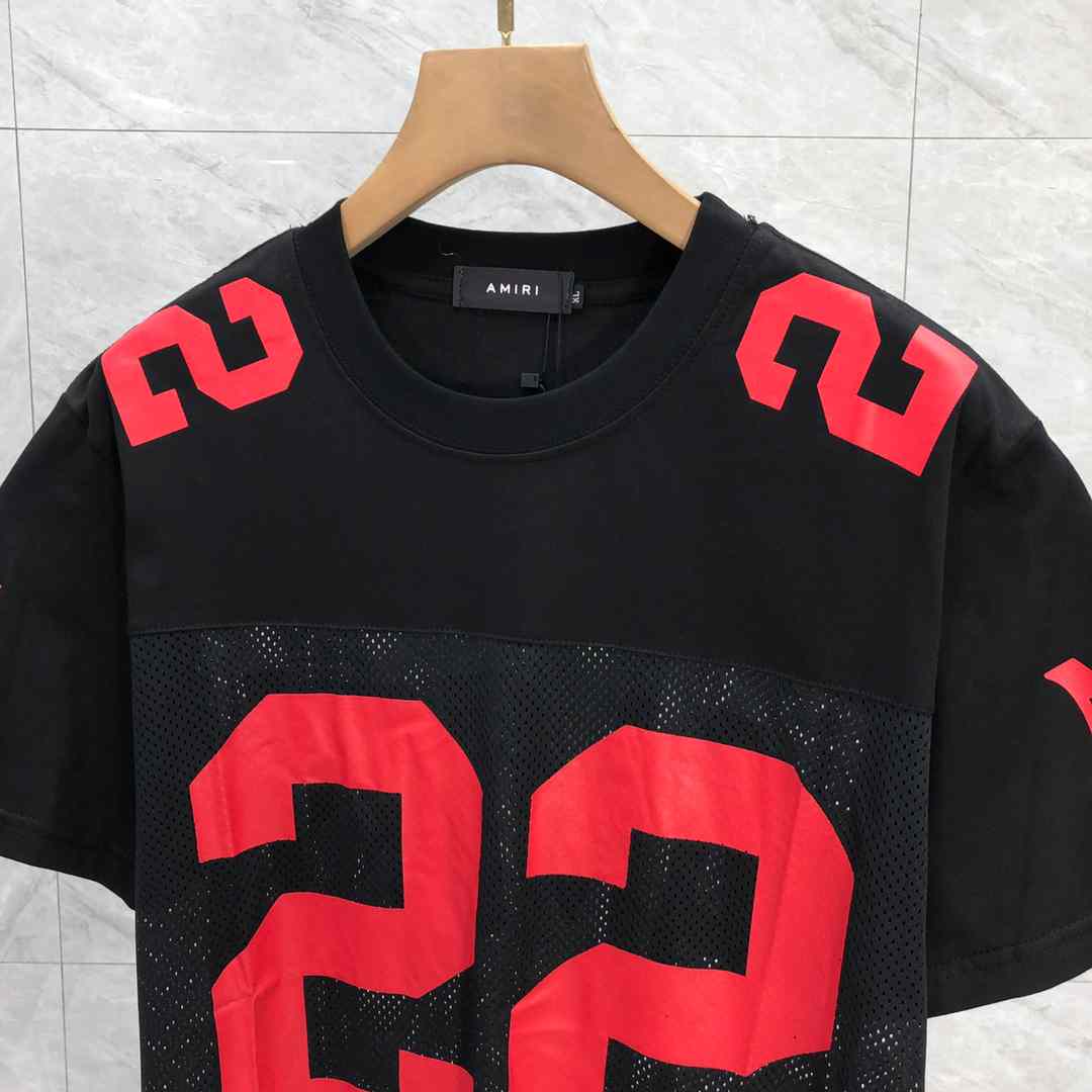 AMIRI Black & Red '22' T-Shirt - DopestKickz