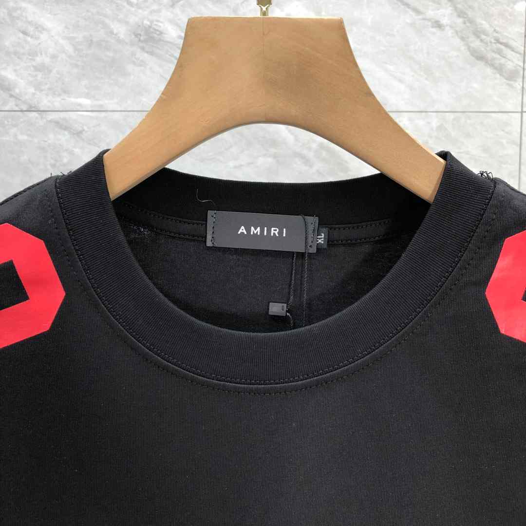 AMIRI Black & Red '22' T-Shirt - DopestKickz
