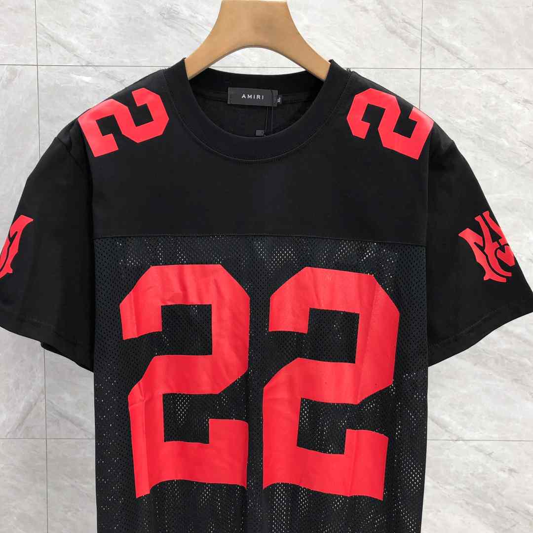 AMIRI Black & Red '22' T-Shirt - DopestKickz