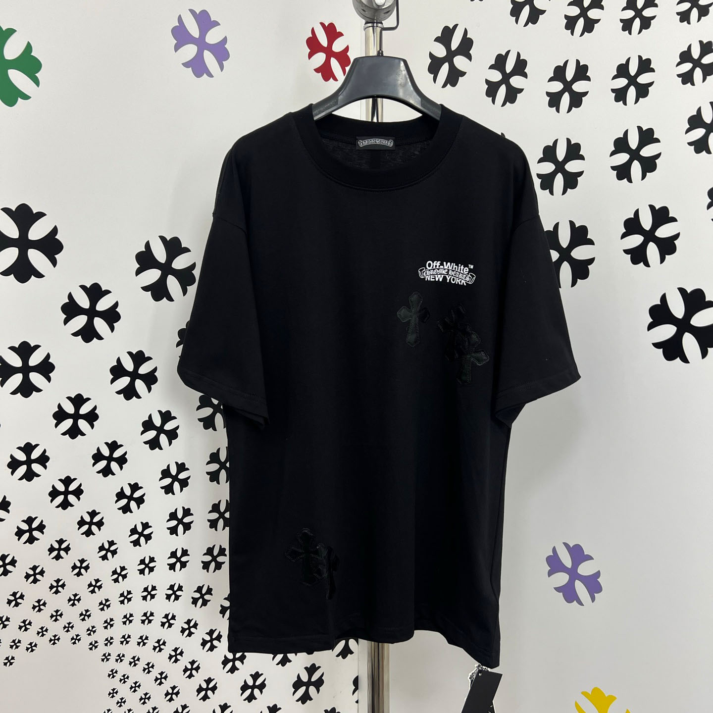 Chrome Hearts X Off-White  New York Tee  'Black' - DopestKickz
