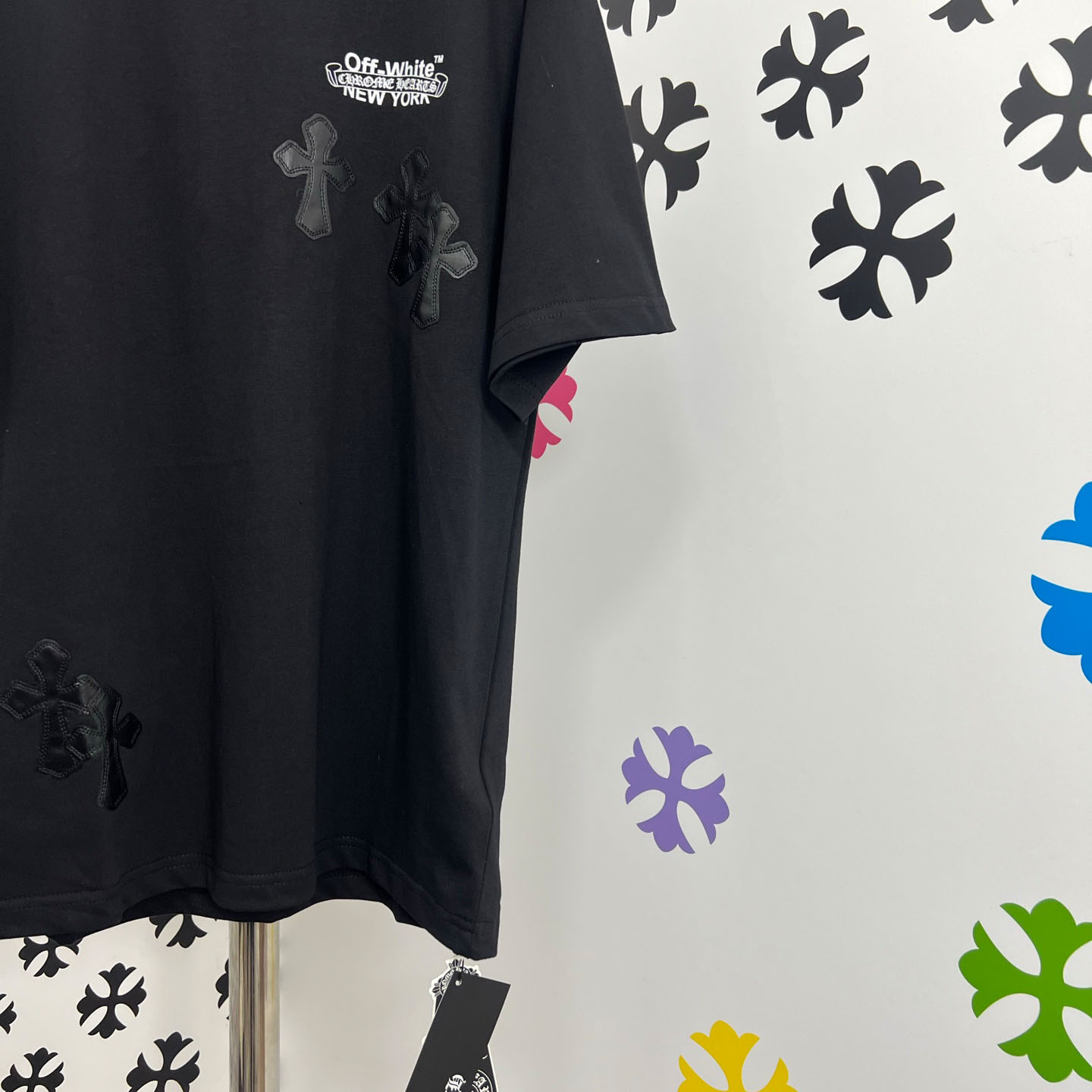 Chrome Hearts X Off-White  New York Tee  'Black' - DopestKickz