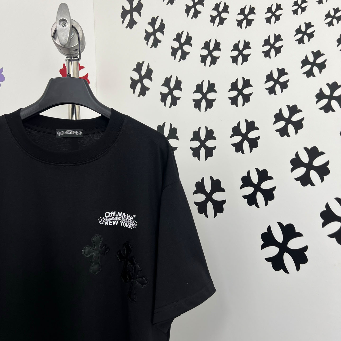 Chrome Hearts X Off-White  New York Tee  'Black' - DopestKickz