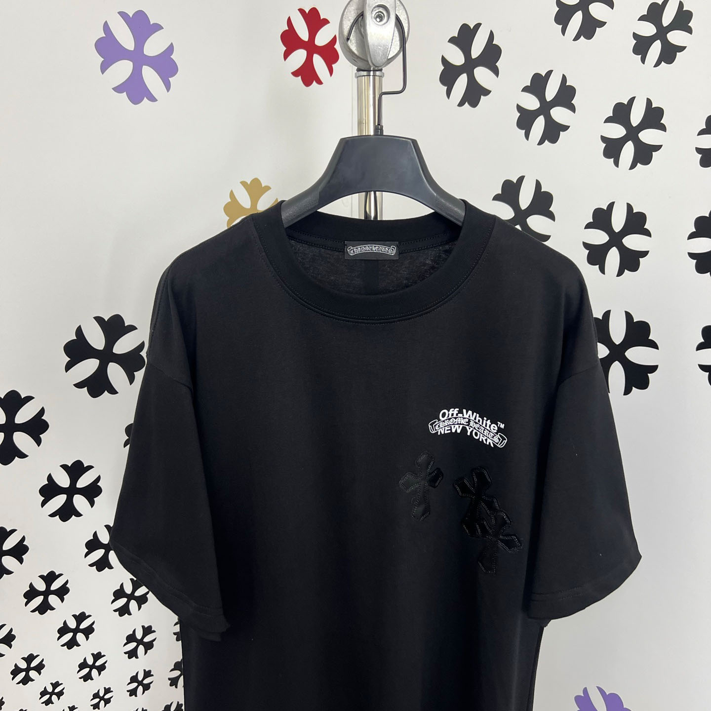 Chrome Hearts X Off-White  New York Tee  'Black' - DopestKickz