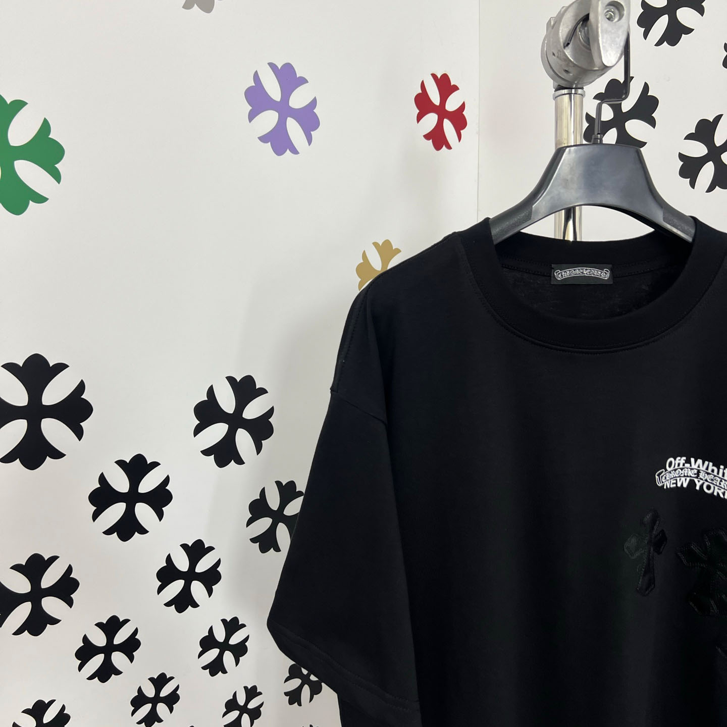 Chrome Hearts X Off-White  New York Tee  'Black' - DopestKickz