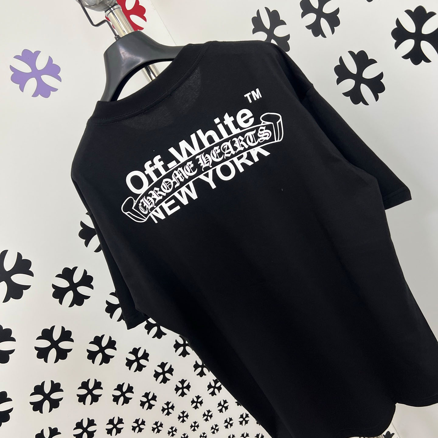 Chrome Hearts X Off-White  New York Tee  'Black' - DopestKickz
