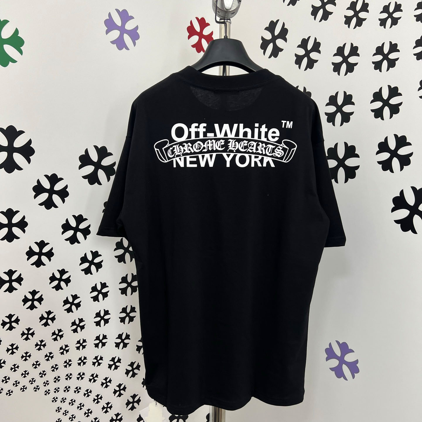 Chrome Hearts X Off-White  New York Tee  'Black' - DopestKickz