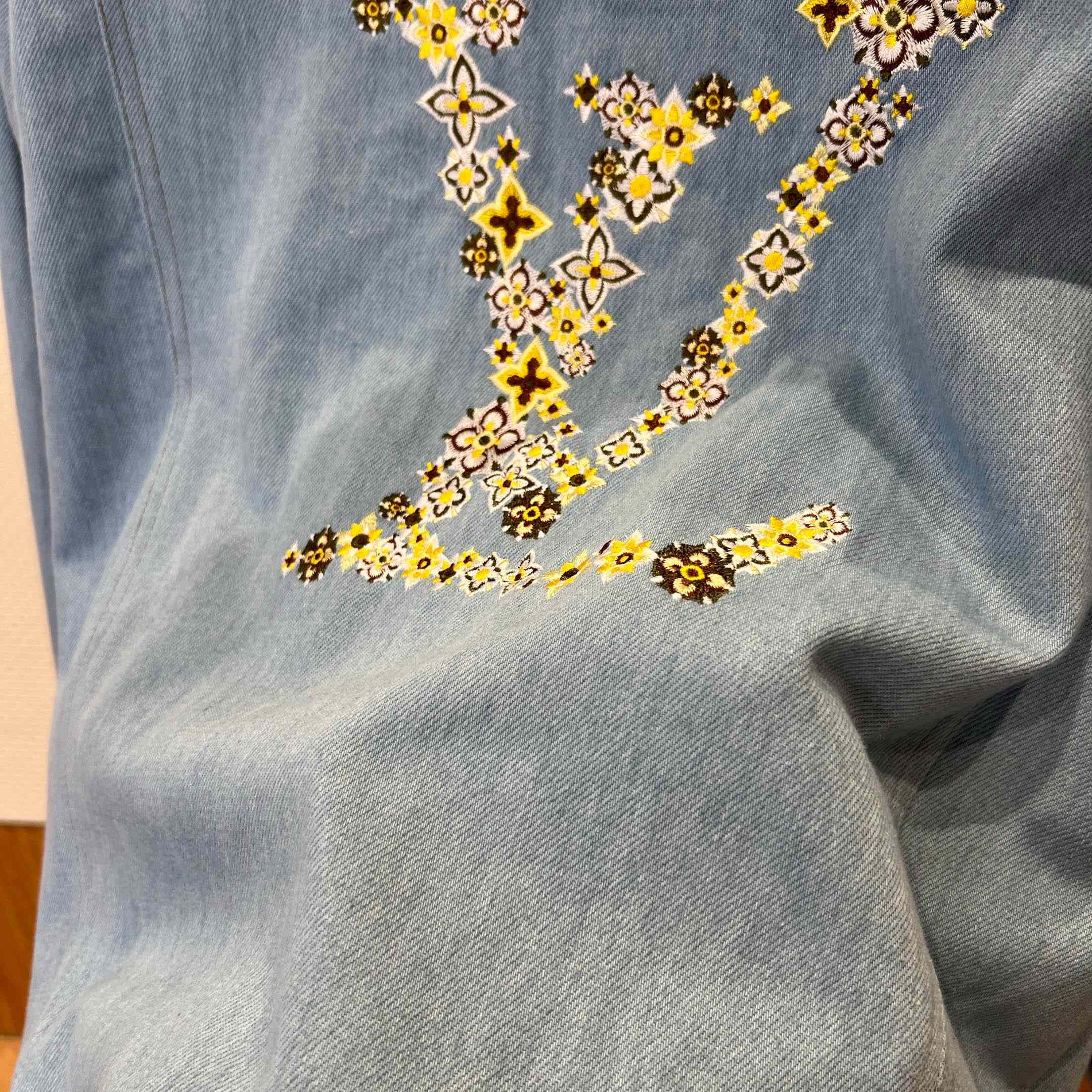 Louis Vuitton Embroidered Signature Denim Workwear Blouson  - DopestKickz